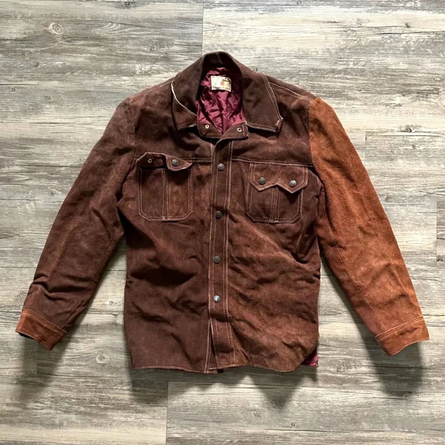 Vintage VINTAGE Ramos Leather Jacket Brown 60s Cowhide Suede Bomber Size 40 Men Regular Front-Left Zipper Jacket Size US XXS / EU 40 - 2 Thumbnail