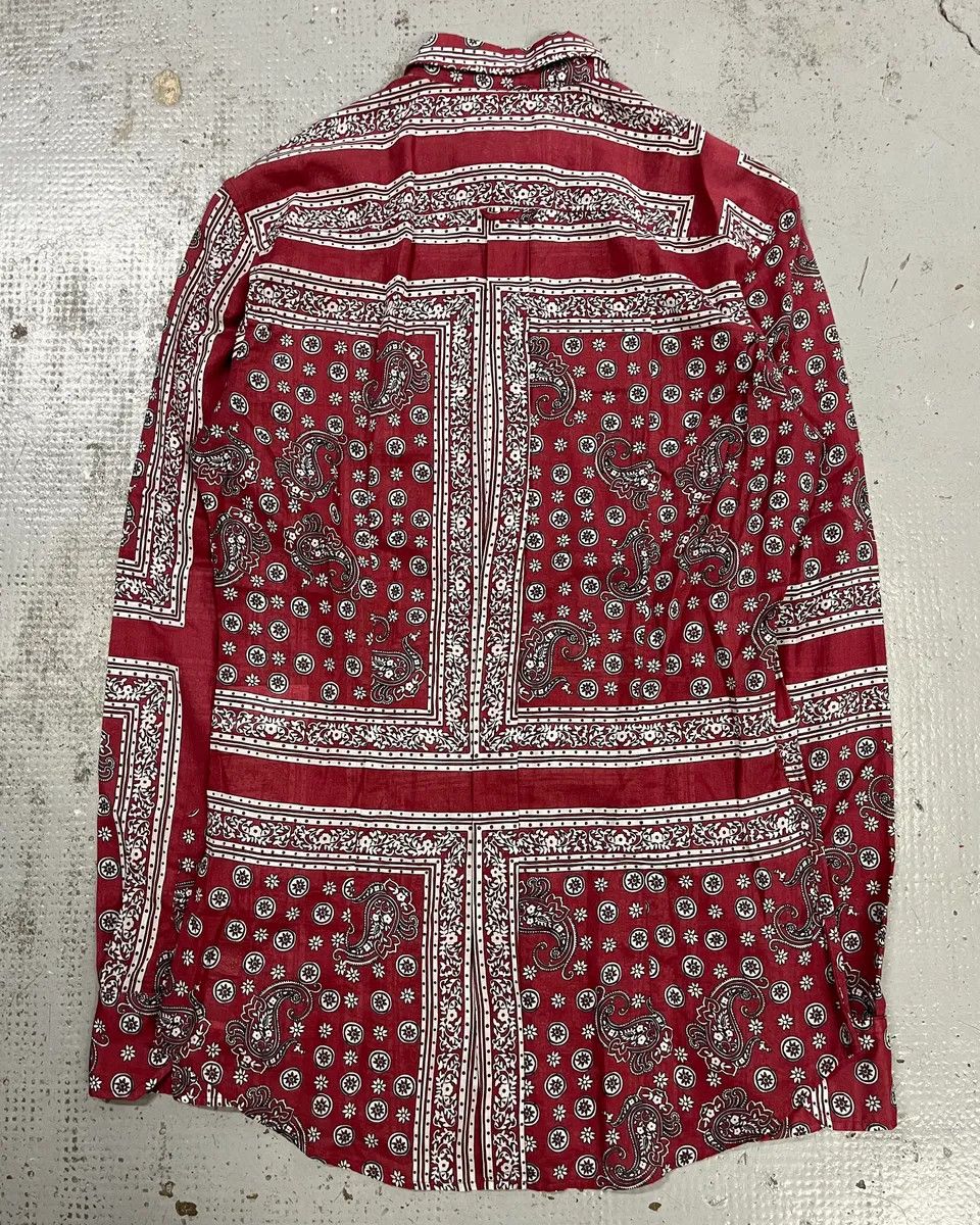 Dolce & Gabbana Dolce & Gabbana Burgundy Paisley Bandana Print Shirt Size US M / EU 48-50 / 2 - 7 Thumbnail