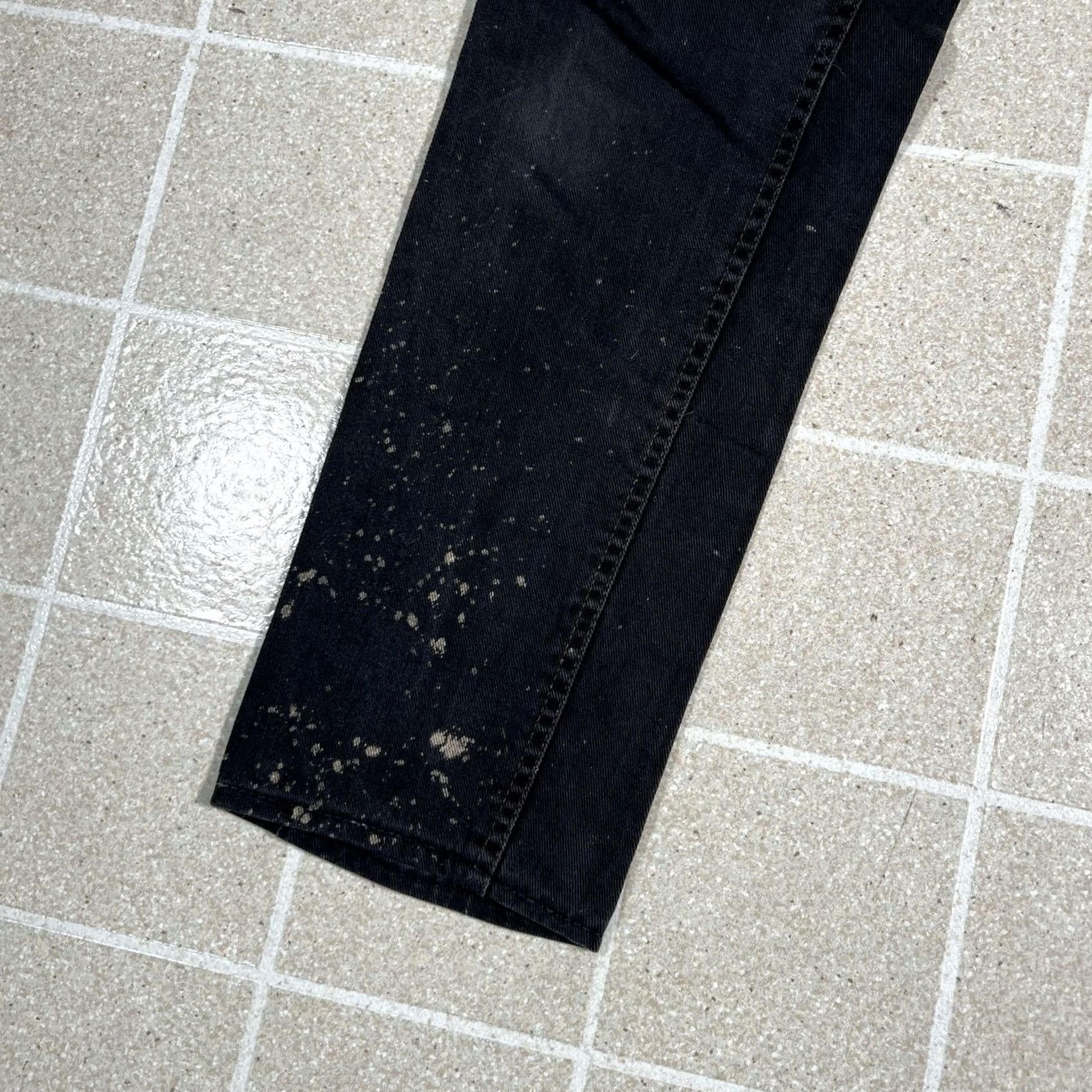 Levi's VINTAGE Levi’s 505 Jeans Men 29x29 Black Denim USA Made 1982 Leather/Black Tab Size US 29 - 6 Thumbnail
