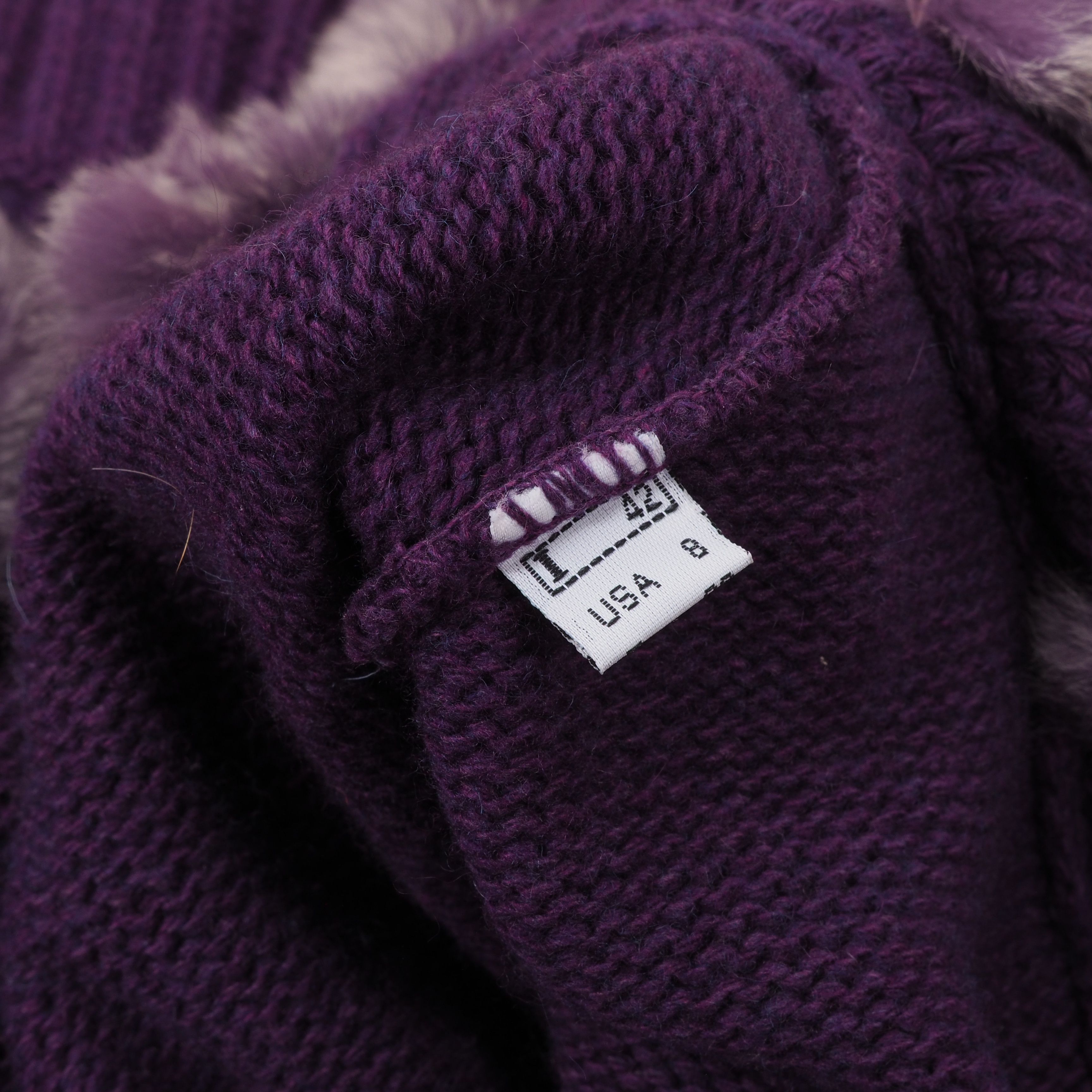 Roberto Cavalli Roberto Cavalli Vintage Purple Fur Knit Sweater Cardigan Size M / US 6-8 / IT 42-44 - 7 Thumbnail