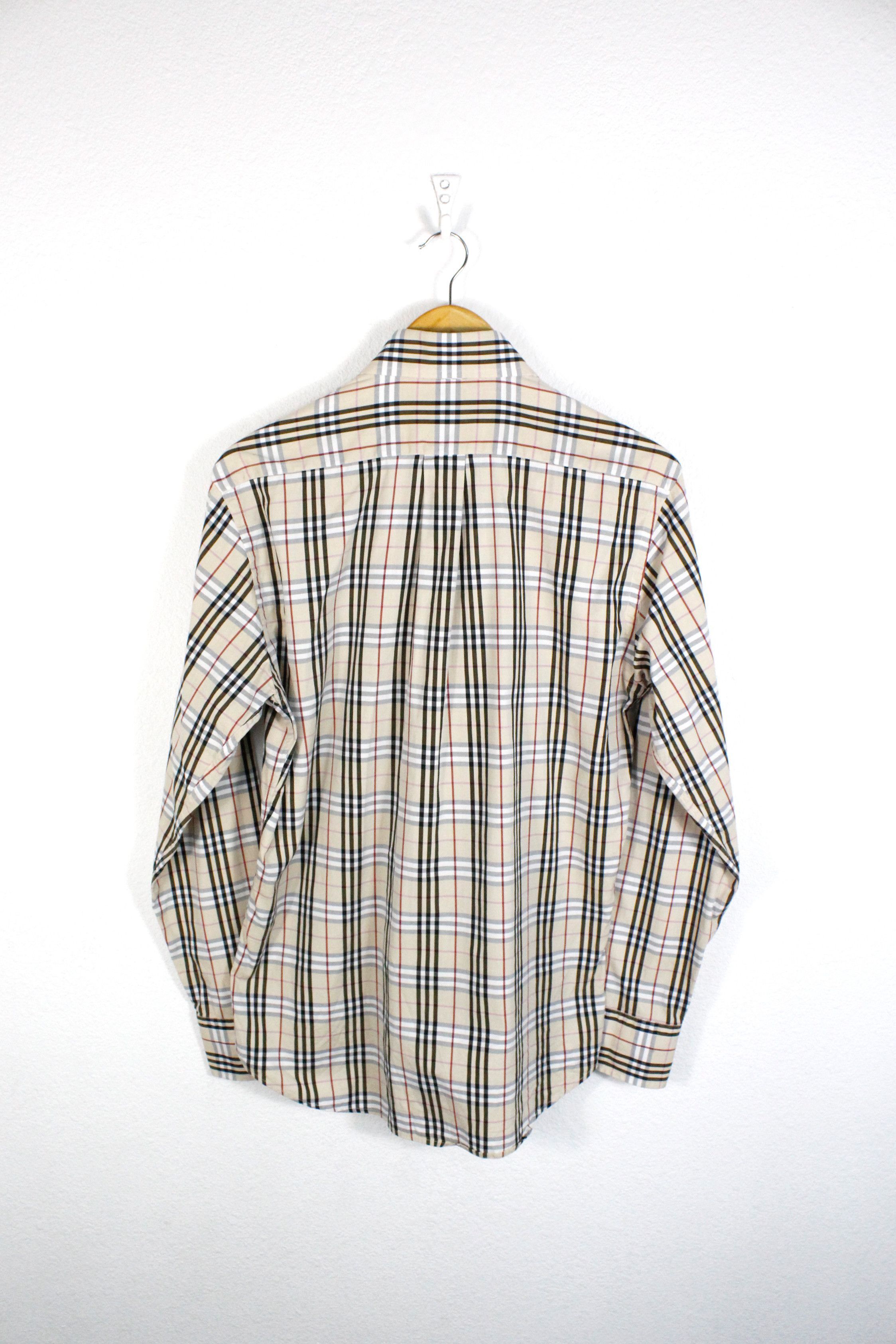 Burberry Burberry Nova Check Beige Logo Classic Oxford Shirt 39 size Size US L / EU 52-54 / 3 - 5 Thumbnail