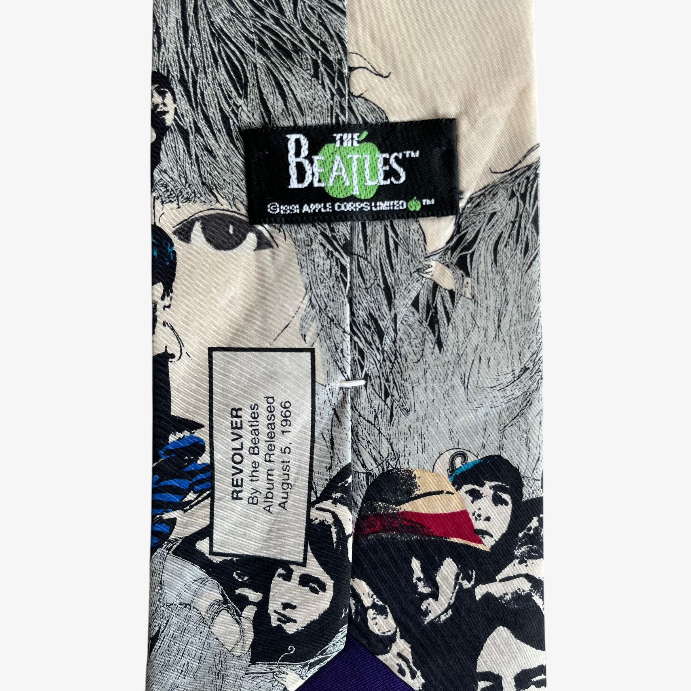 Other Vintage 90s Apple Corps The Beatles Revolver Print Silk Tie Size ONE SIZE - 2 Thumbnail