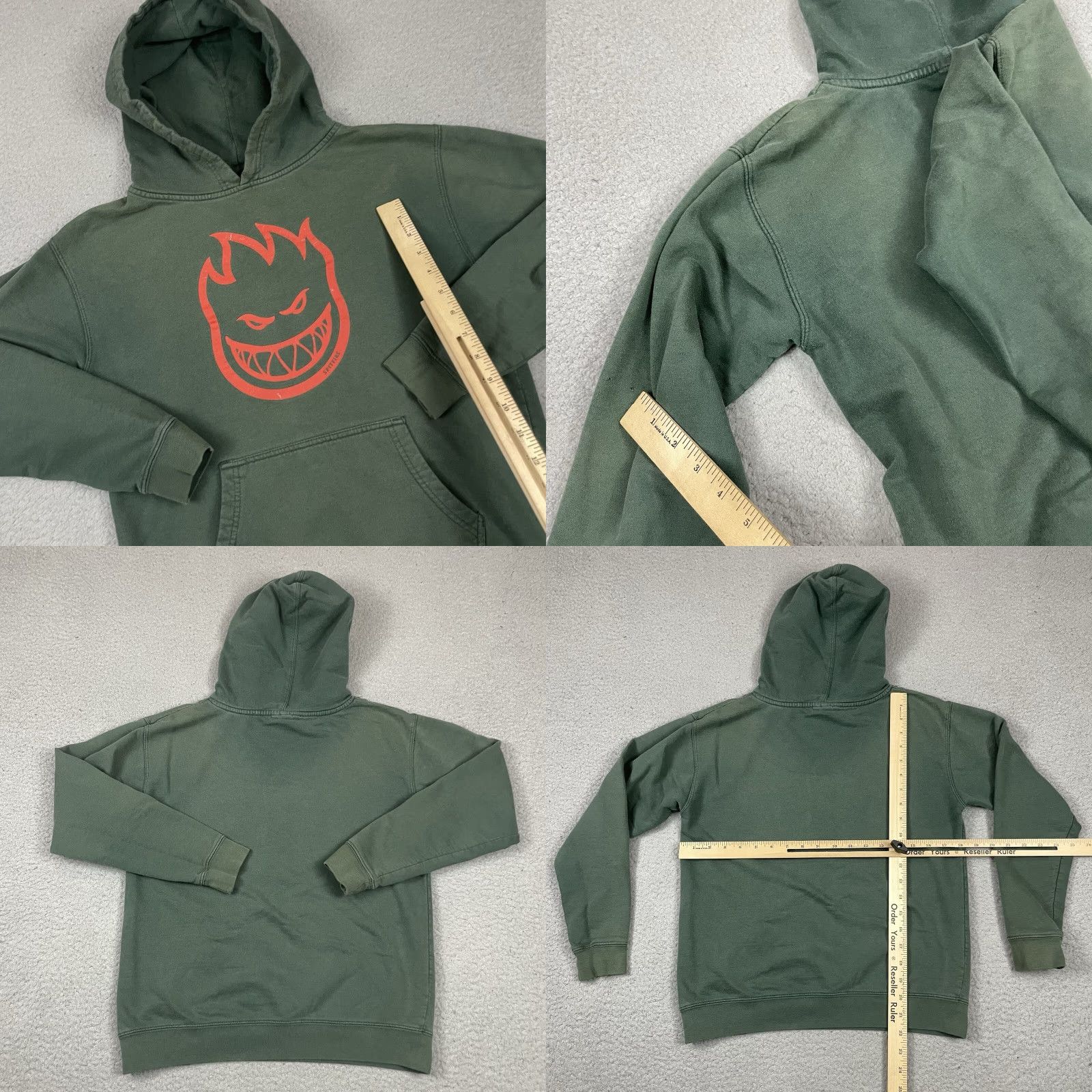 Spitfire VINTAGE Spitfire Hoodie Men S Green Distressed Faded Logo 90s Skateboarder Pullover Hooded Size US S / EU 44-46 / 1 - 8 Thumbnail