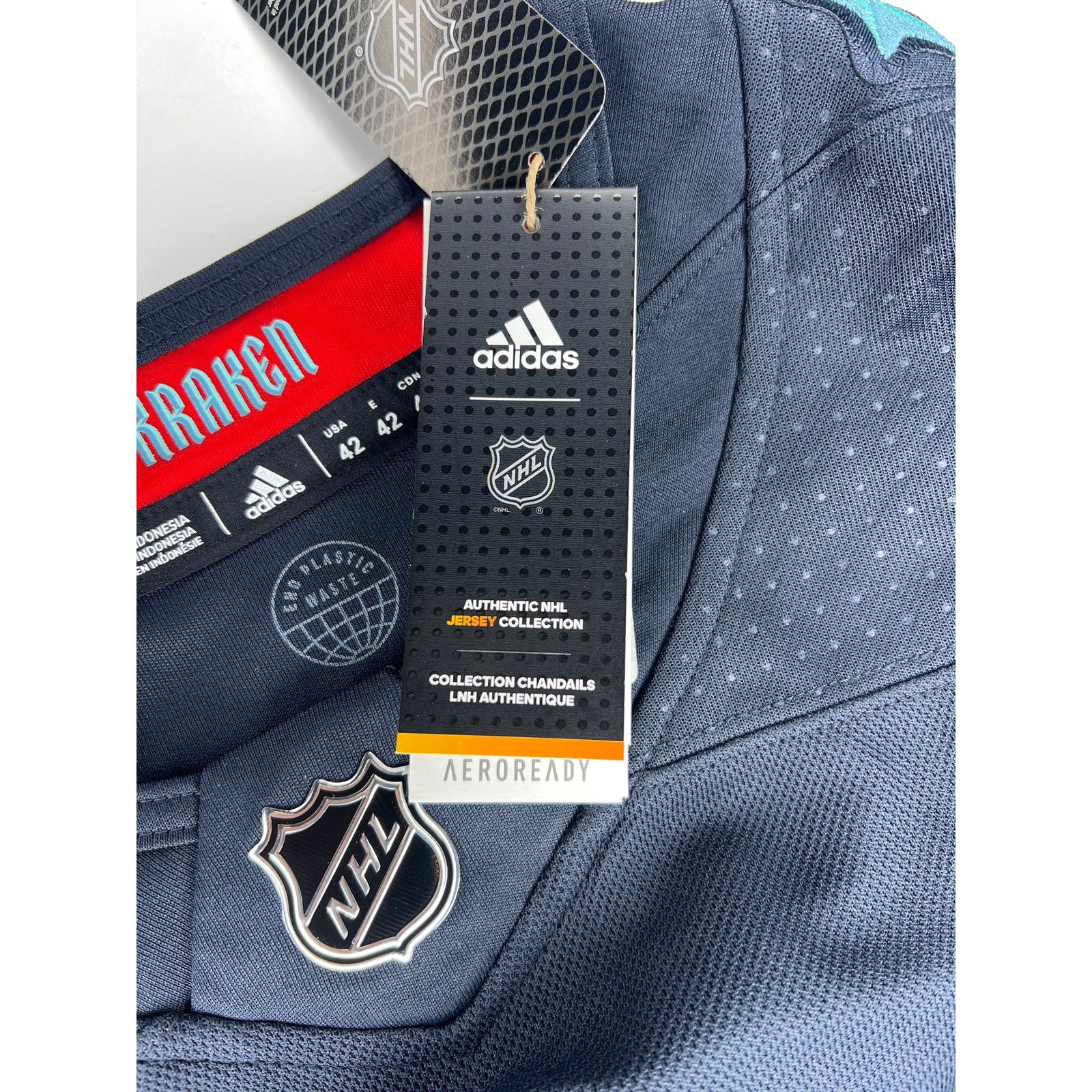 Adidas Adidas Seattle Kraken Home Authentic Hockey Jersey Size 42 Size US XXS / EU 40 - 8 Thumbnail