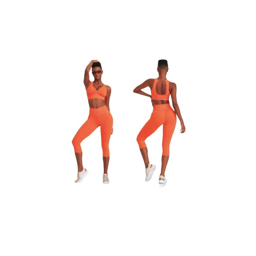 Other Cajubrasil High Waist Workout Leggings in Tangerine. Size M Size 26" / US 2 / IT 38 - 1 Thumbnail