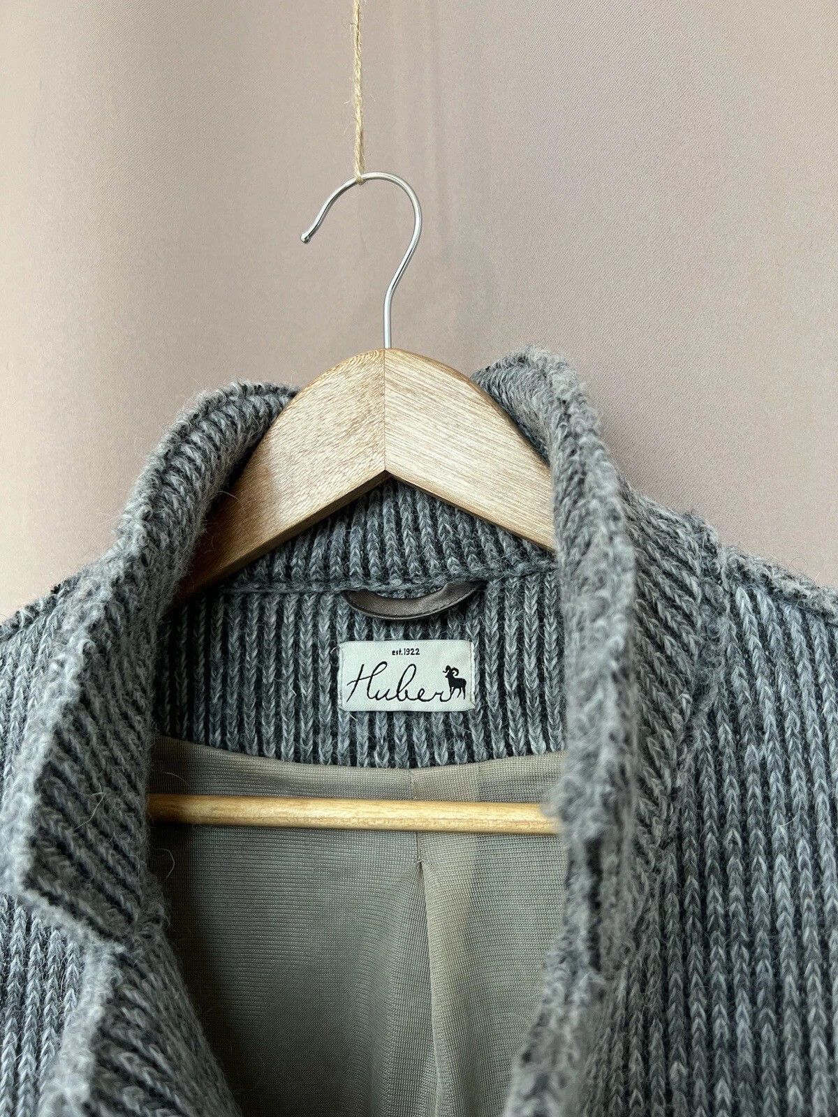 Other Huber Wool Knit Cardigan Mens Size 56 or L Heavy Sweater Size US L / EU 52-54 / 3 - 11 Thumbnail