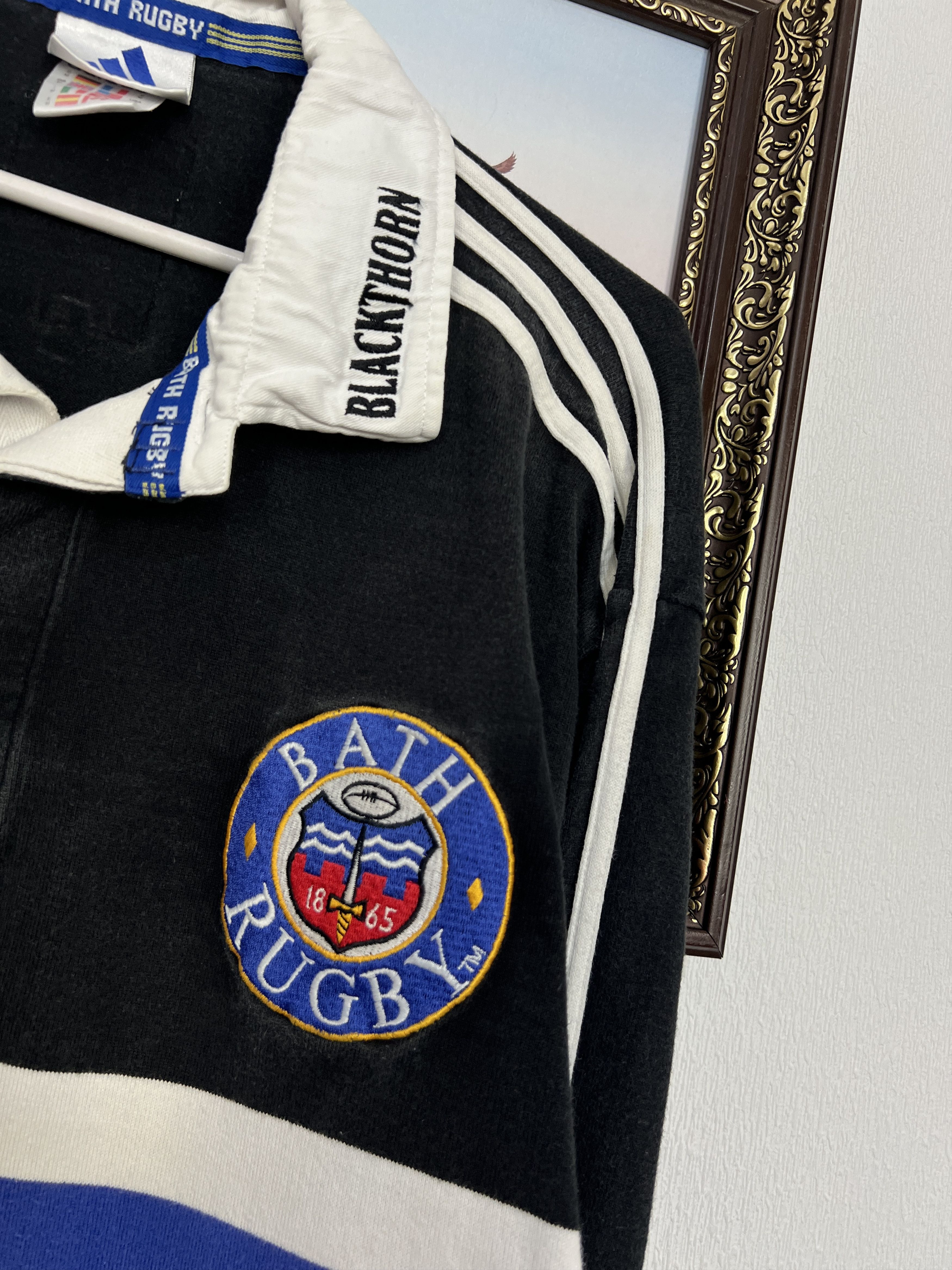 Adidas Vintage 90's Adidas Bath Rugby Union Long Sleeve Jersey Size US M / EU 48-50 / 2 - 4 Thumbnail