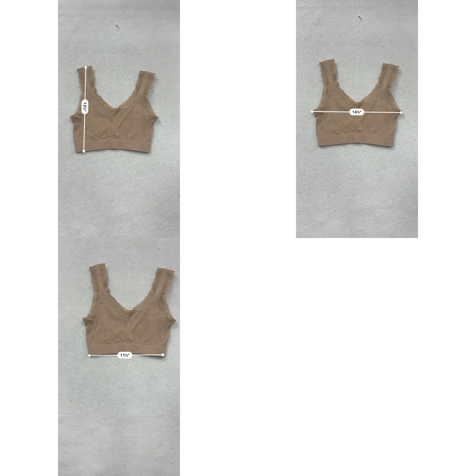 Hanes Hanes Signature Bralette Unisex Adults Size Grande One Size Beige Seamless Ribbed L Bralette Womens Mens Boys Girls Size ONE SIZE - 8 Thumbnail