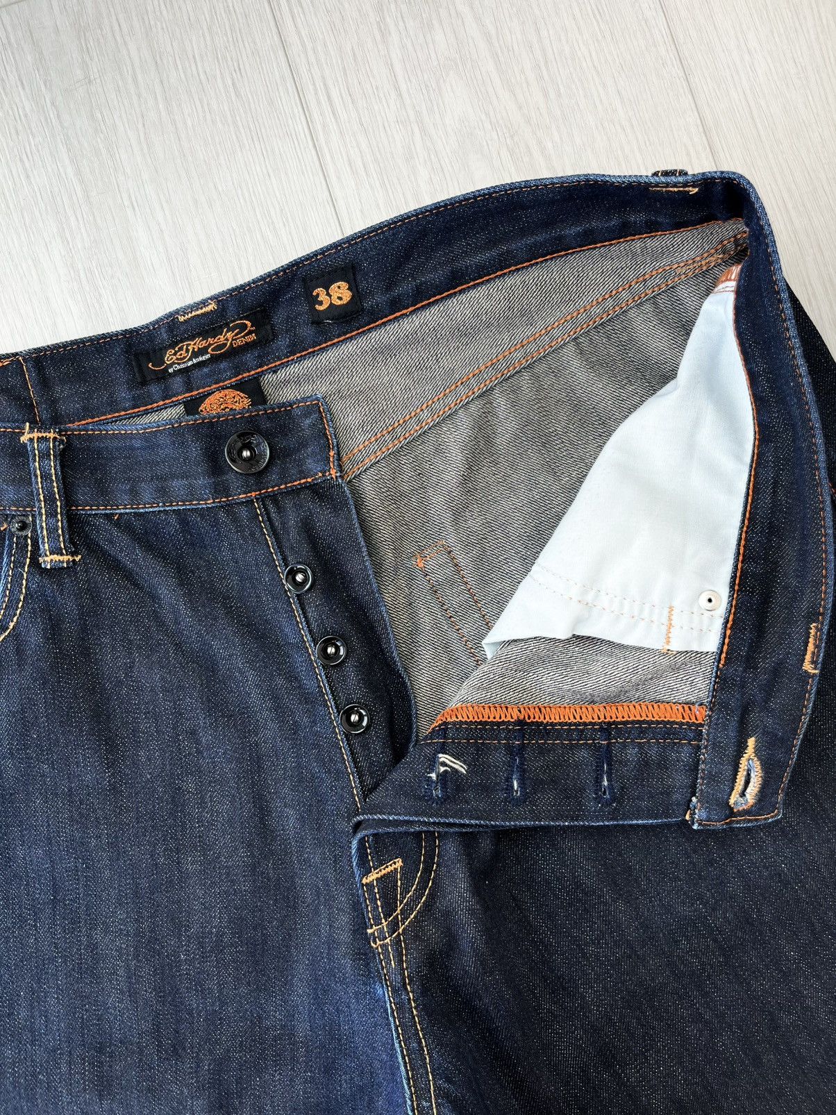 Christian Audigier 2009 Ed Hardy By Christian Audigier Jeans Selvedge Denim Y2K Size US 38 / EU 54 - 9 Thumbnail
