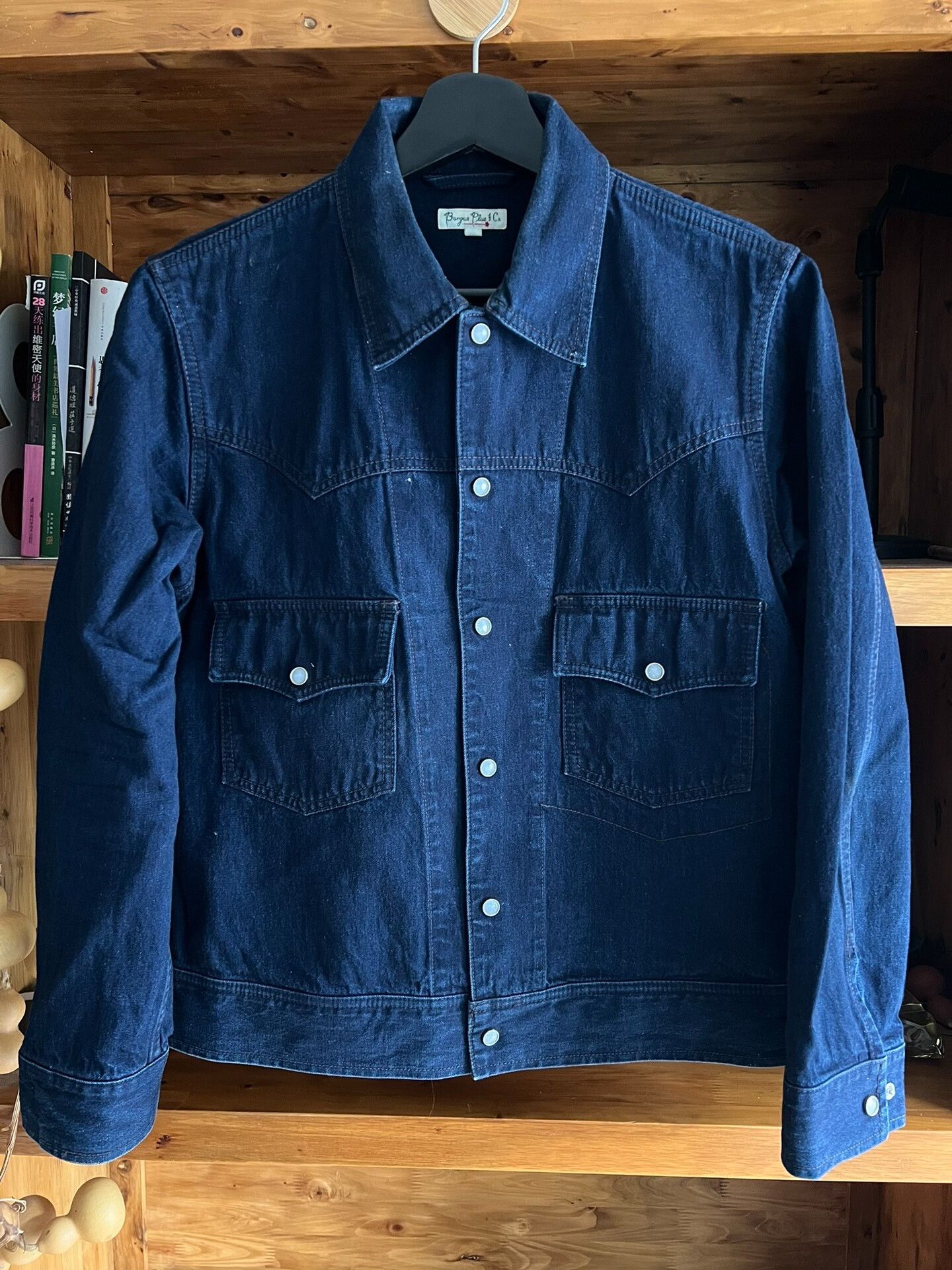 Burgus Plus blue dyed work jacket with gem buttons Size US S / EU 44-46 / 1 - 1 Thumbnail