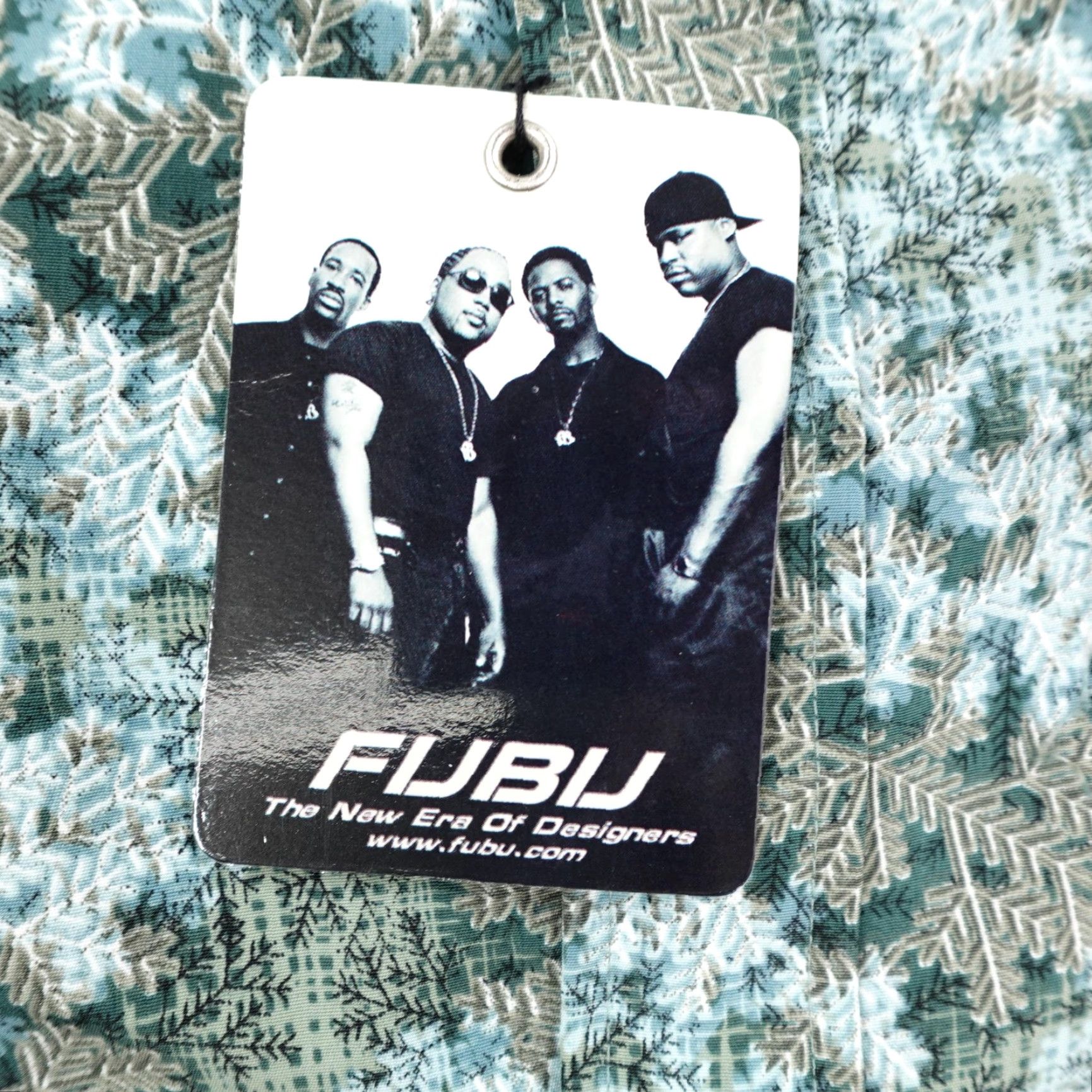 Fubu Vintage FUBU Shirt Mens 3XL Green The Collection Button Up Floral Deadstock NEW Size US XXL / EU 58 / 5 - 3 Thumbnail
