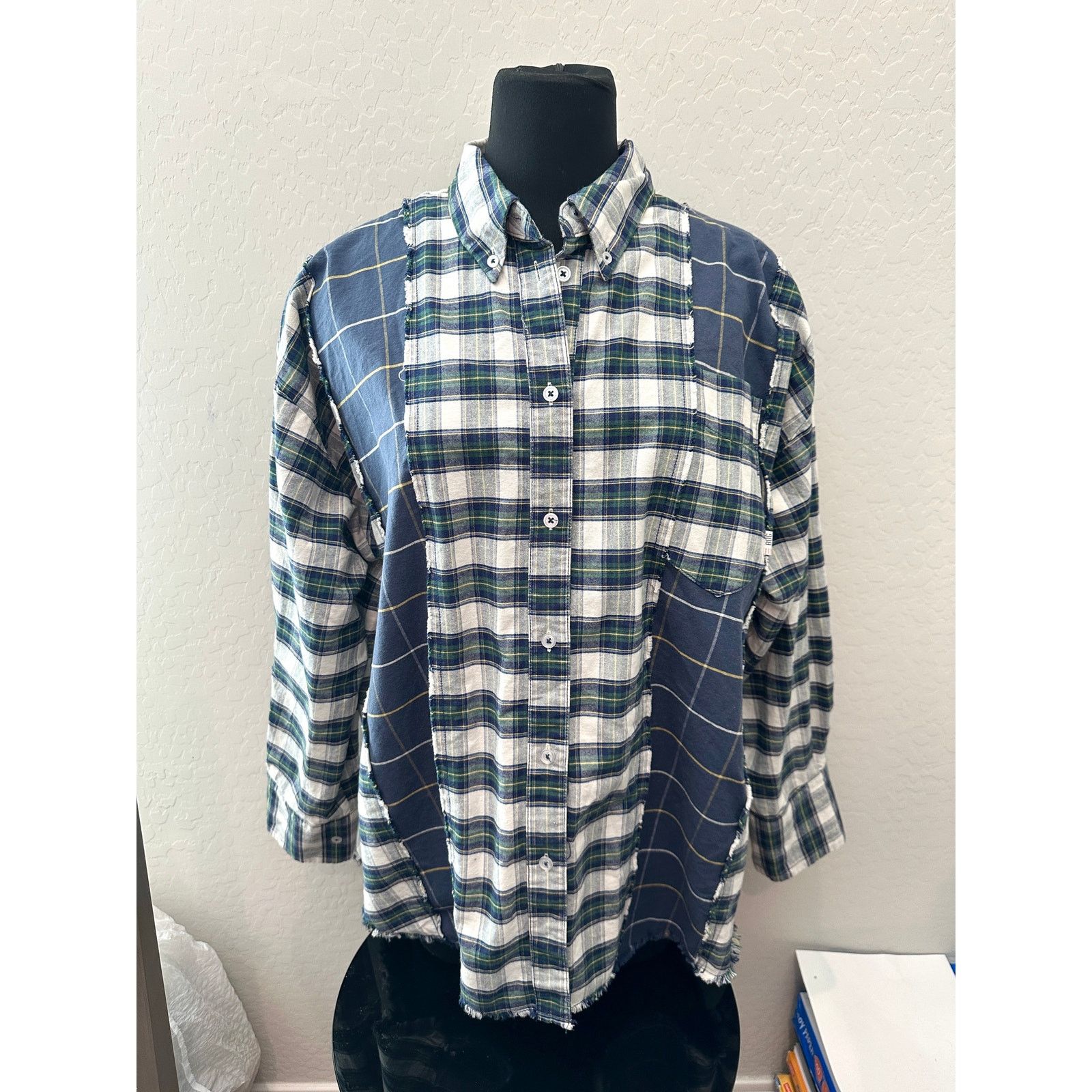 Urban Outfitters URBAN OUTFITTERS | Blue Plaid Button Down Oversized Shirt Size S / US 4 / IT 40 - 3 Thumbnail