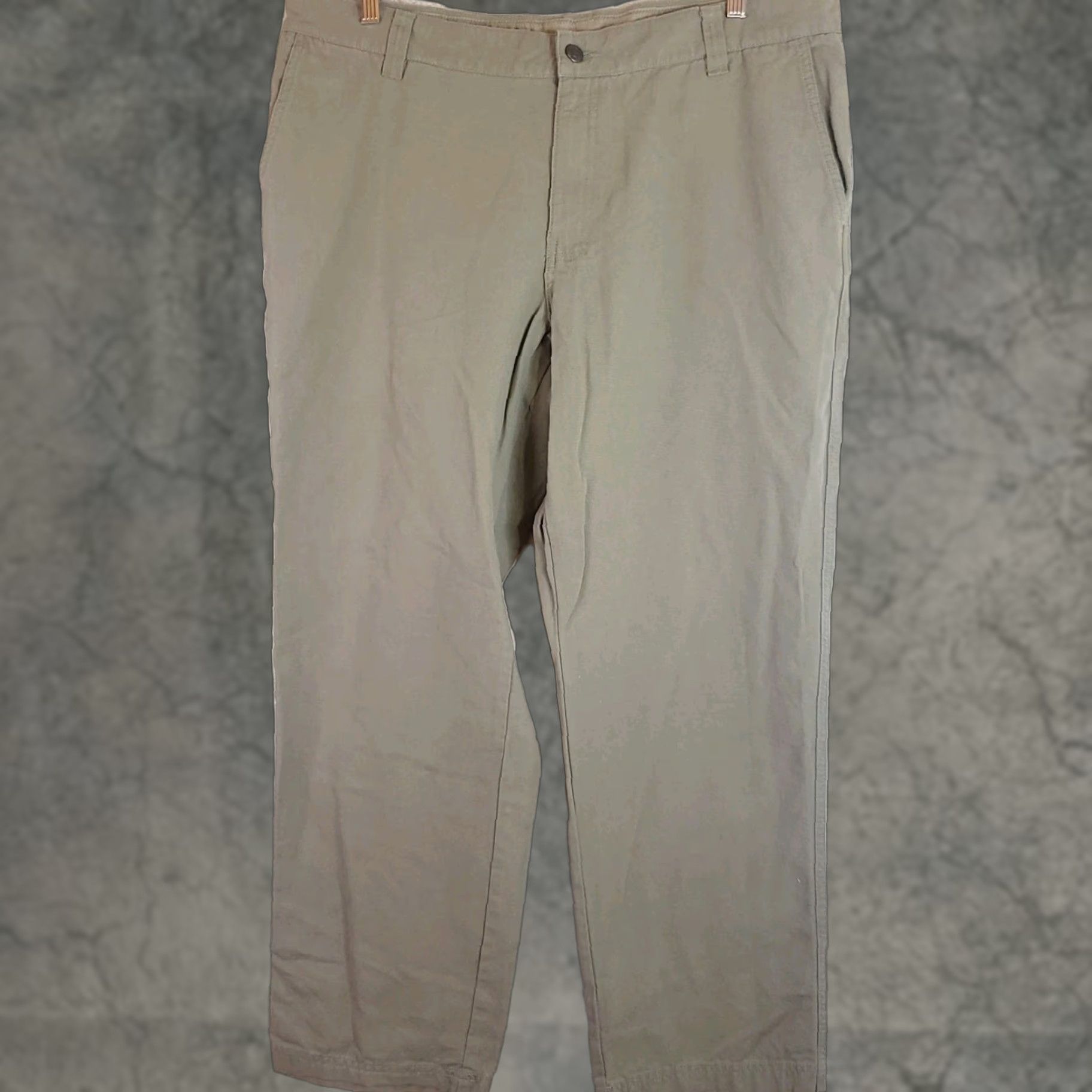 Vintage Columbia Pants Mens 40x30 Regular Fit Tan Beige Flat Front Cotton Spandex Size US 40 / EU 56 - 1 Thumbnail