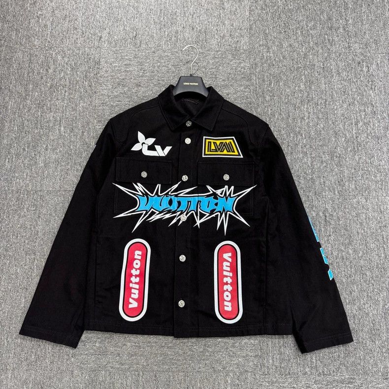 Louis Vuitton Louis Vuitton Graffiti printed denim jacket Size US M / EU 48-50 / 2 - 1 Thumbnail