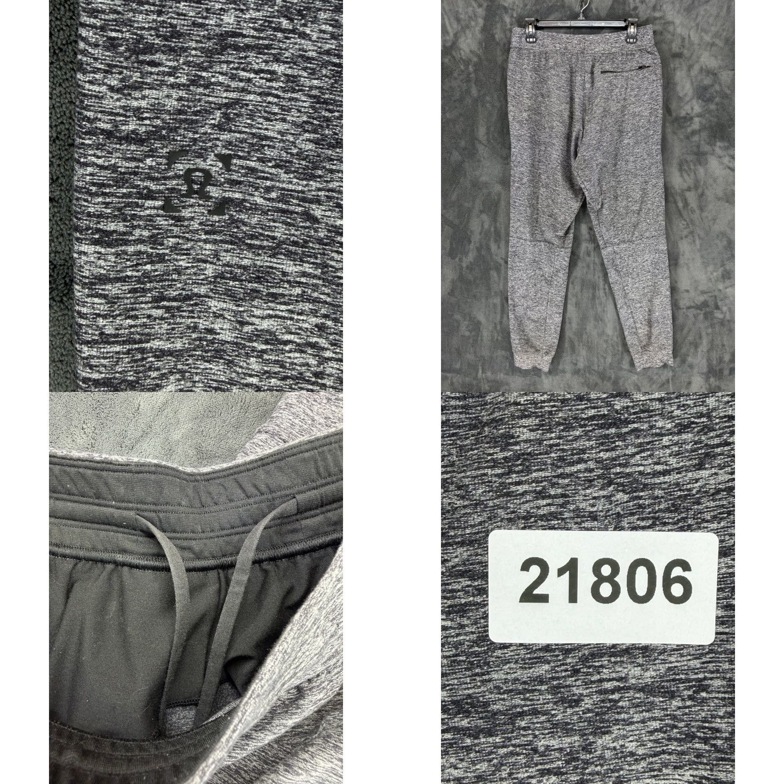 Lululemon Lululemon City Sweat Jogger Mens M Grey Space Dye Tapered Pants LM5595S Size US 31 - 8 Thumbnail