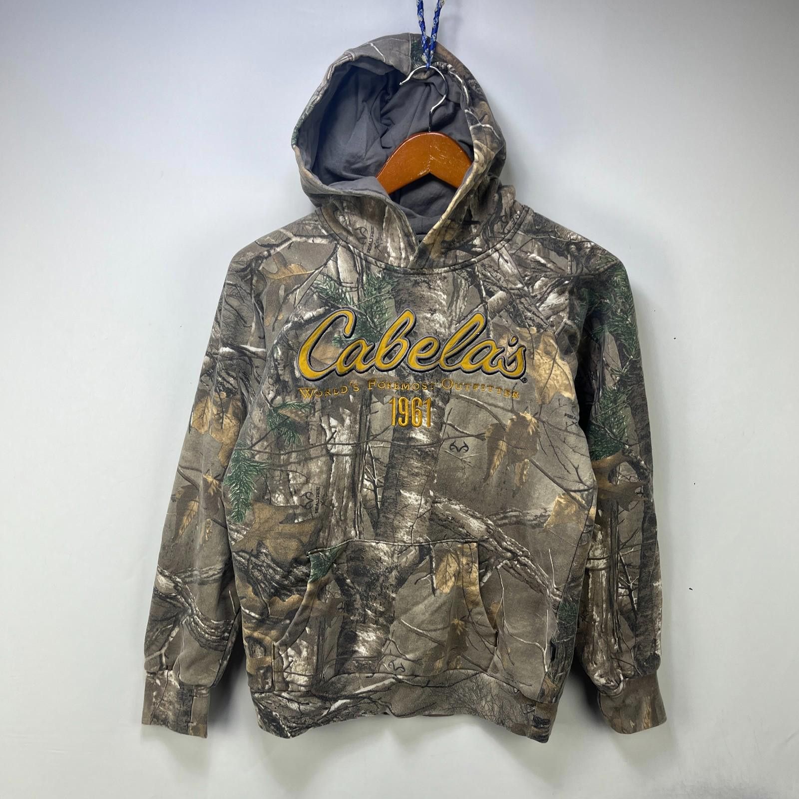 Cabelas Vintage Cabela's Real Tree Camo Hoodie Youth XL Size US XL / EU 56 / 4 - 1 Thumbnail