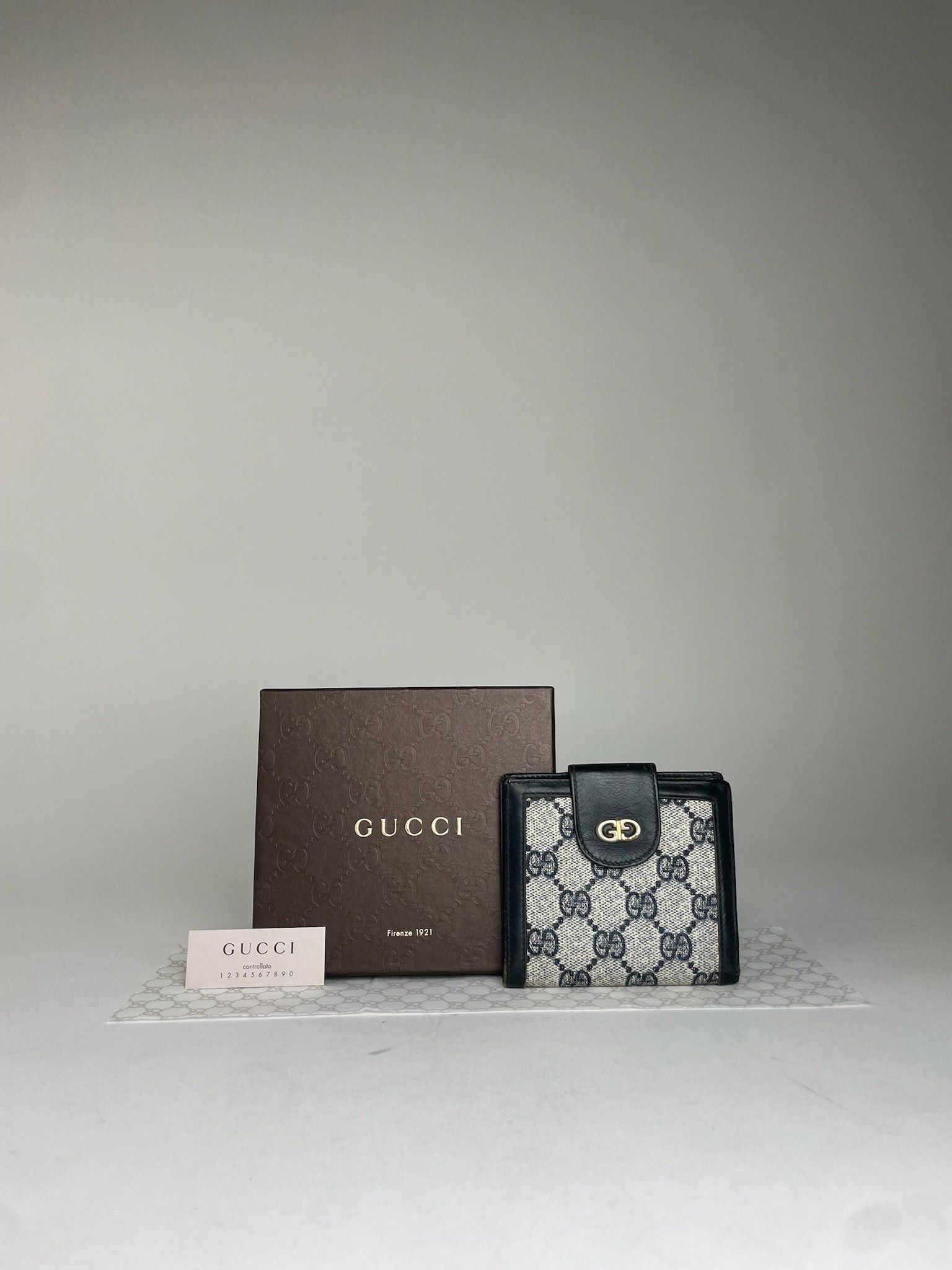 Gucci GG Canvas Cardholder Blue/Beige Size ONE SIZE - 1 Thumbnail