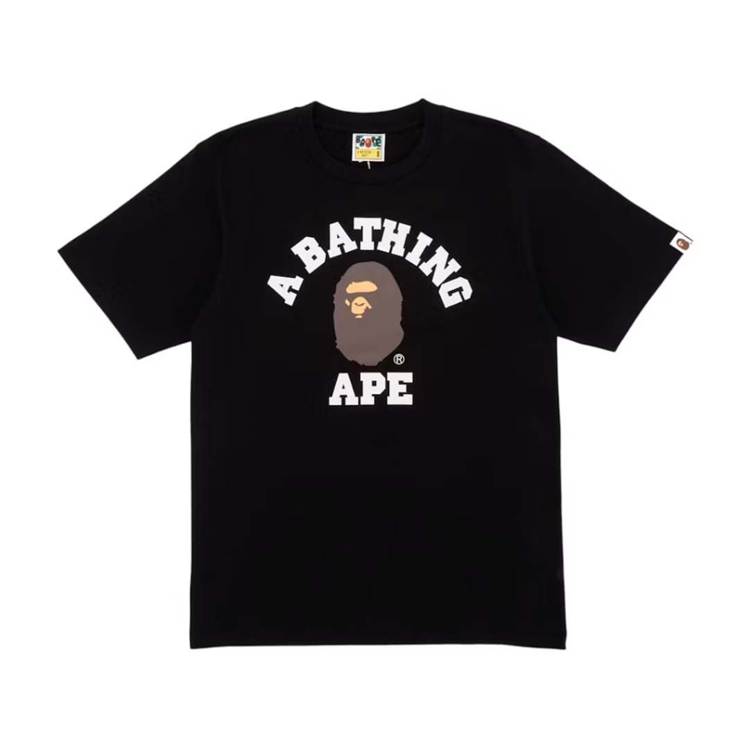 Bape College Tee Black Size US XL / EU 56 / 4 - 1 Preview