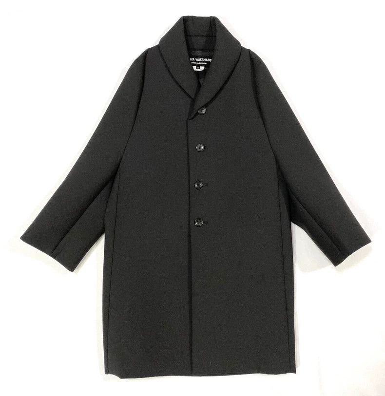 Comme des Garcons Comme Des Garcons Black silhouette space cotton overcoat Size S / US 4 / IT 40 - 1 Thumbnail