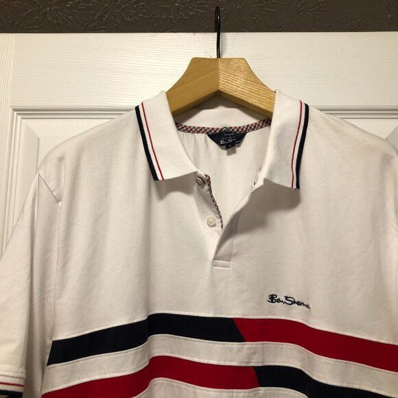 Ben Sherman Ben Sherman men's white cotton polo shirt size: XL Size US XL / EU 56 / 4 - 2 Thumbnail