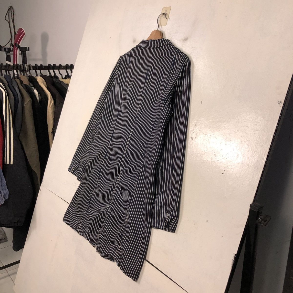 Indigo 📌Vintage Denim Indigo Striped Design Hickory B7 Issey Miyake Size US M / EU 48-50 / 2 - 12 Thumbnail