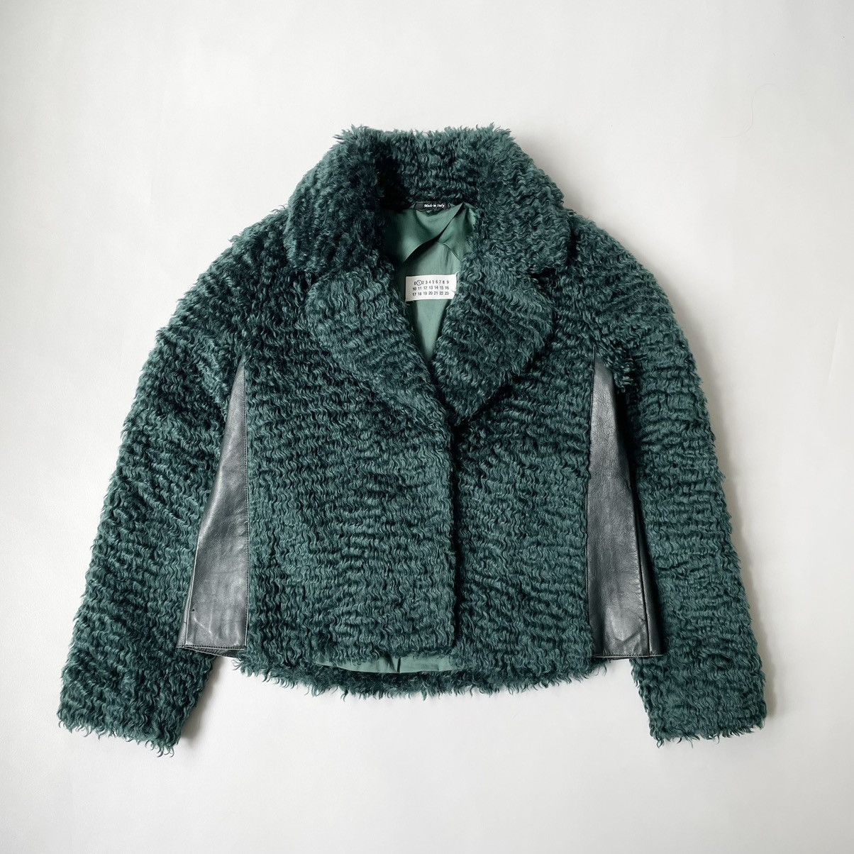 Maison Margiela A/W 13 Emerald Green Mohair Jacket Size S / US 4 / IT 40 - 1 Thumbnail