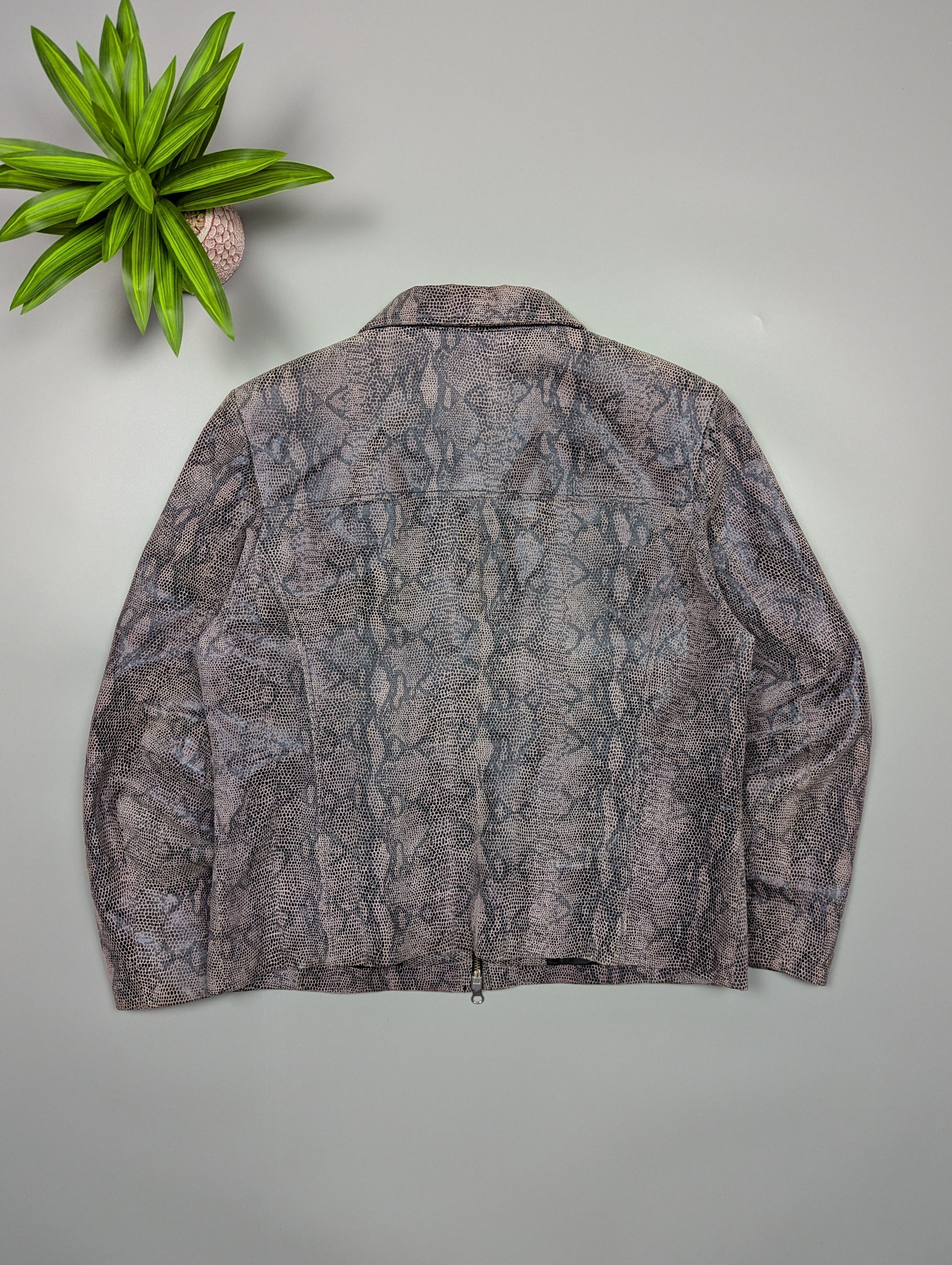 Genuine Leather Julia S Roma Vintage Snake Print Leather Jacket Women’s M/L Size L / US 10 / IT 46 - 9 Thumbnail