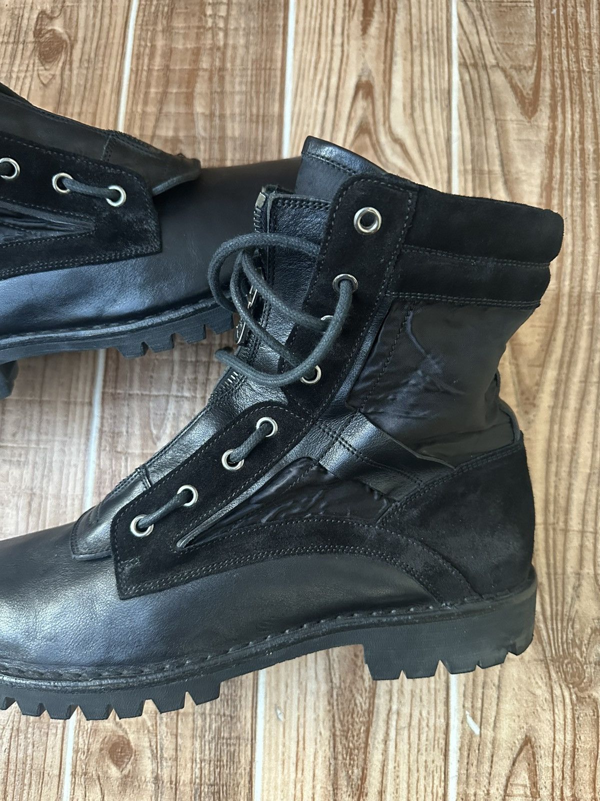 Dolce & Gabbana 00’s Dolce & Gabbana Black Hybrid Zip Boots Size US 9 / EU 42 - 10 Thumbnail