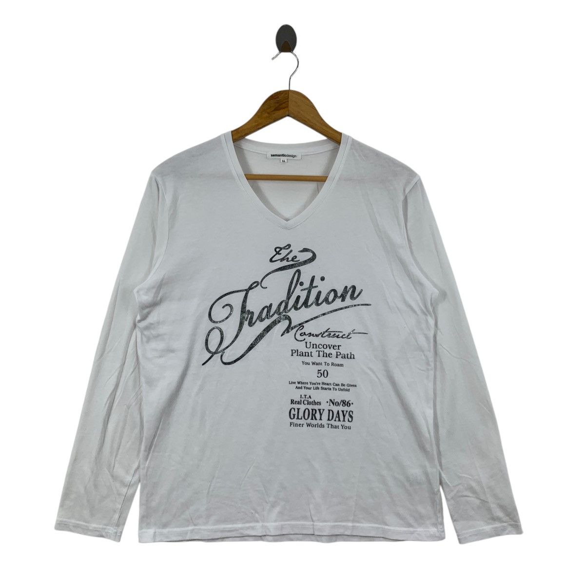 Japanese Brand SEMANTIC DESIGN Japan Punk Brand Print Design White Shirt Size US L / EU 52-54 / 3 - 1 Thumbnail