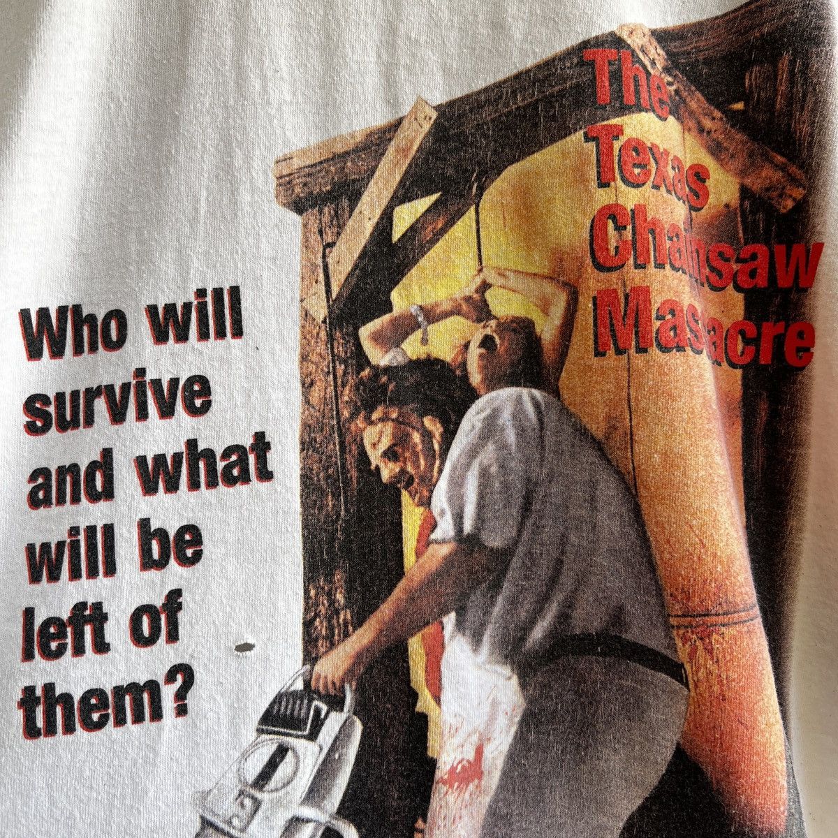 Tultex 1997 The Texas Chainsaw Massacre Horror Move Promo Tee Shirt Size US L / EU 52-54 / 3 - 10 Thumbnail