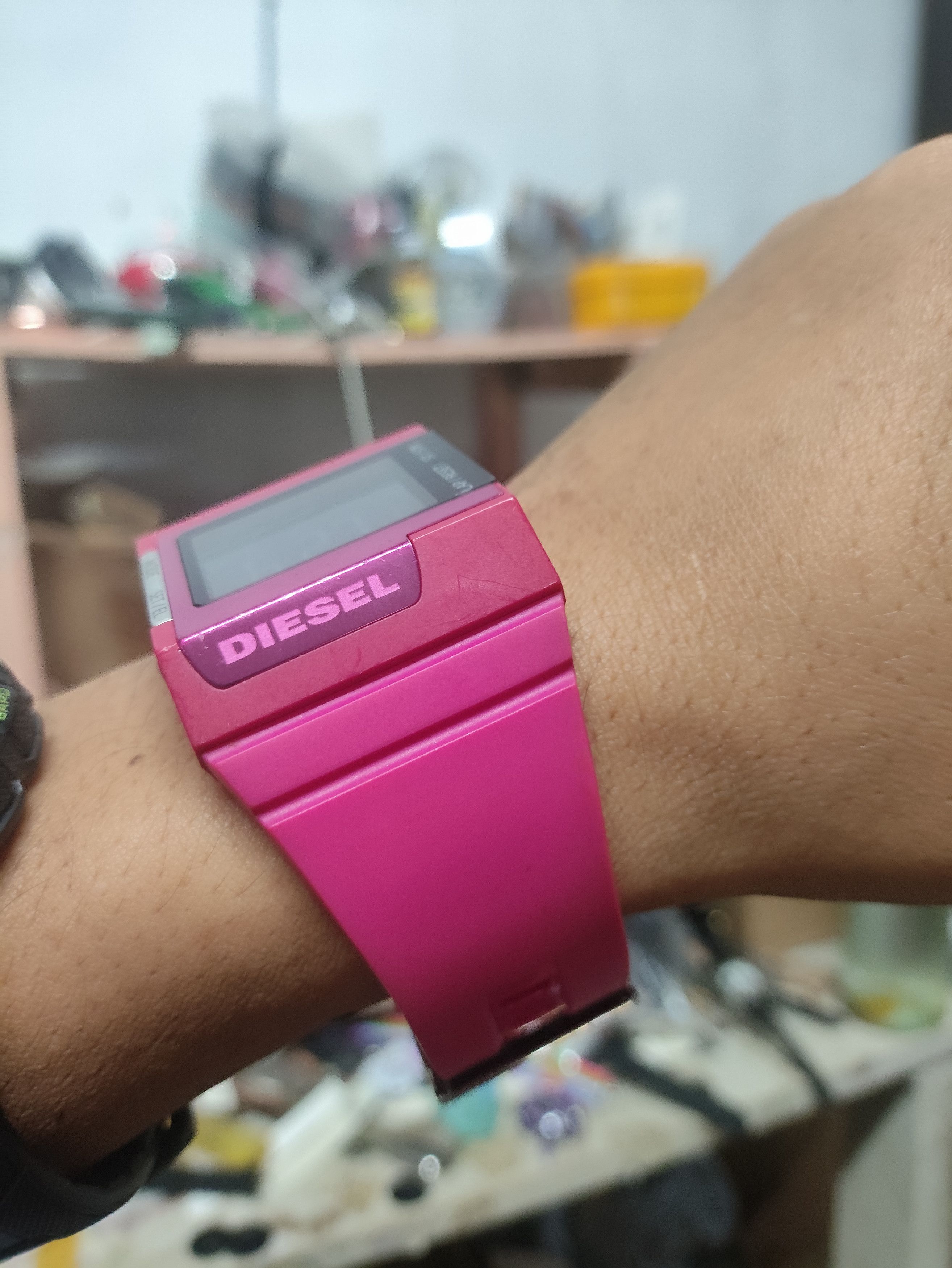 Diesel Vintage 💥 Diesel Digital Watch Red Metallic Monster Size ONE SIZE - 4 Thumbnail