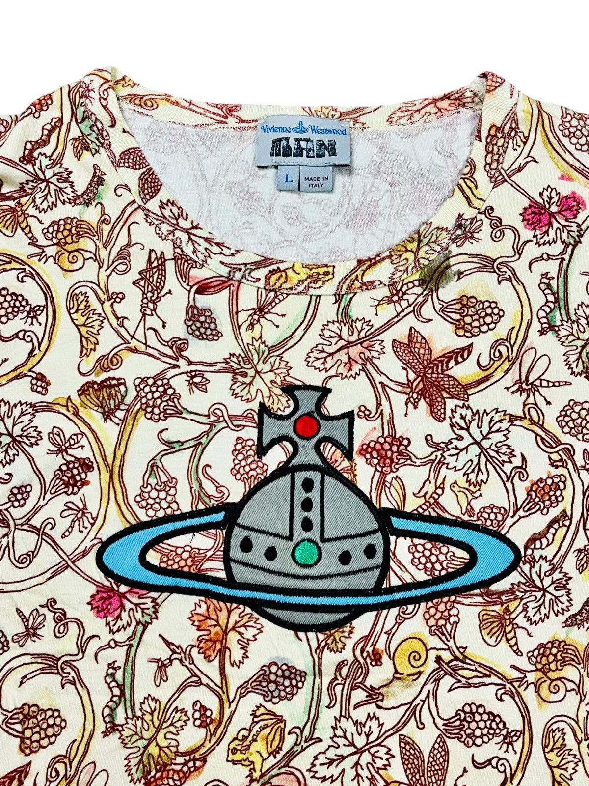 Vivienne Westwood 2013 Vivienne West Wood - Fantasy Floral Center Logo T-Shirt Size US M / EU 48-50 / 2 - 3 Thumbnail