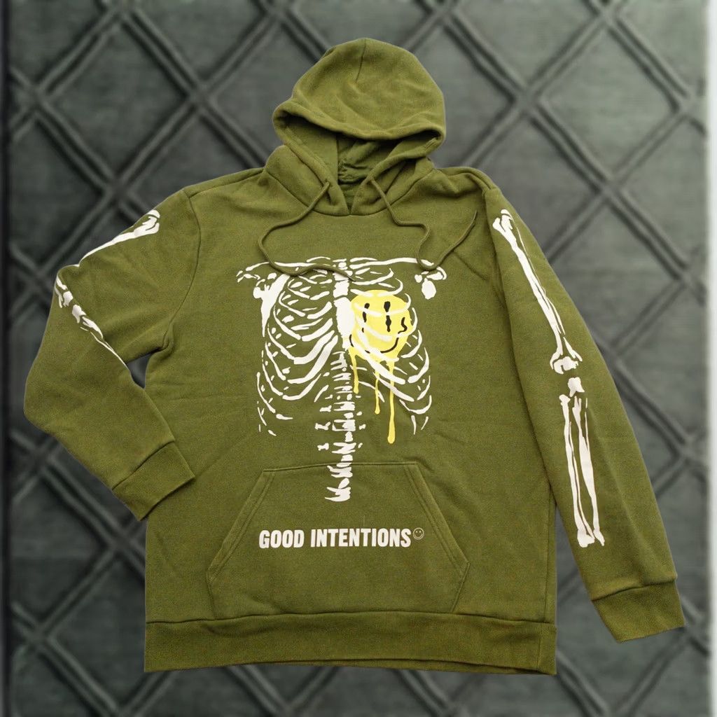 Olive THE WEEKND x NAV Good Intentions Adult Hoodie XL Olive Green NAV Brown Solid Pullover Sweater Measurements Provided in Pictures Mens Size US XL / EU 56 / 4 - 1 Thumbnail