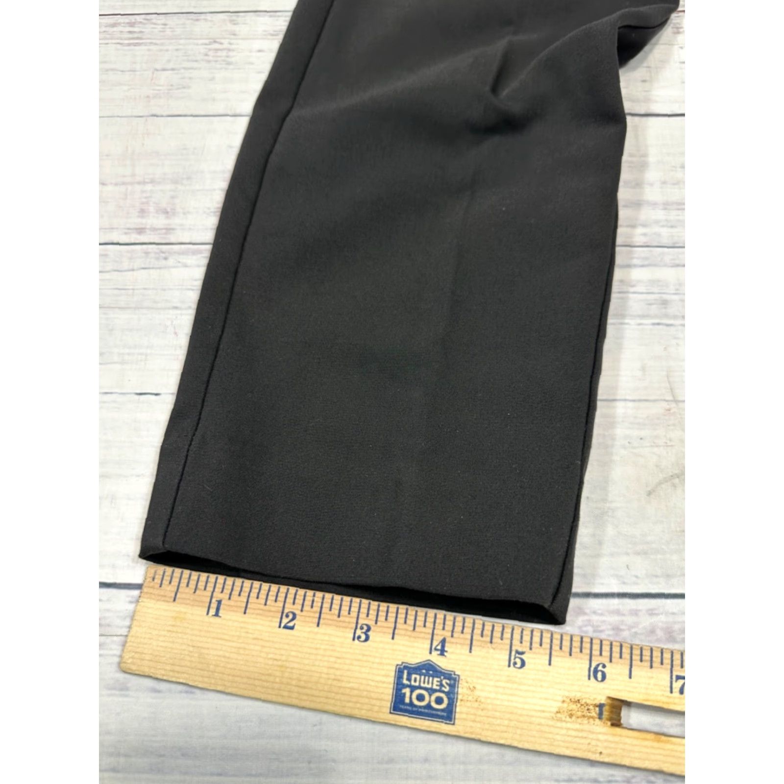 White House Black Market White House Black Market Womens Pants Ankle Dress Black 4 Cotton/Poly Blend Pants Size 27" / US 4 / IT 40 - 3 Thumbnail