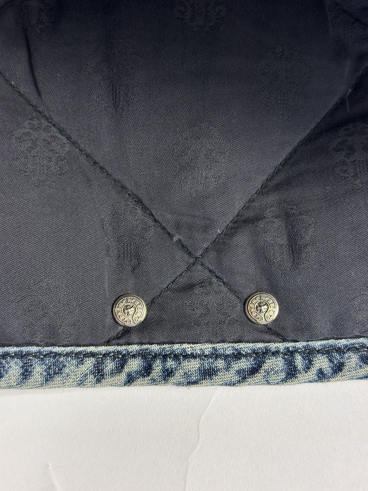 Chrome Hearts FW22 SILVER BUTTONS GARAGE WASH PUFFER DENIM GILET (SAMPLE) Size US S / EU 44-46 / 1 - 5 Thumbnail