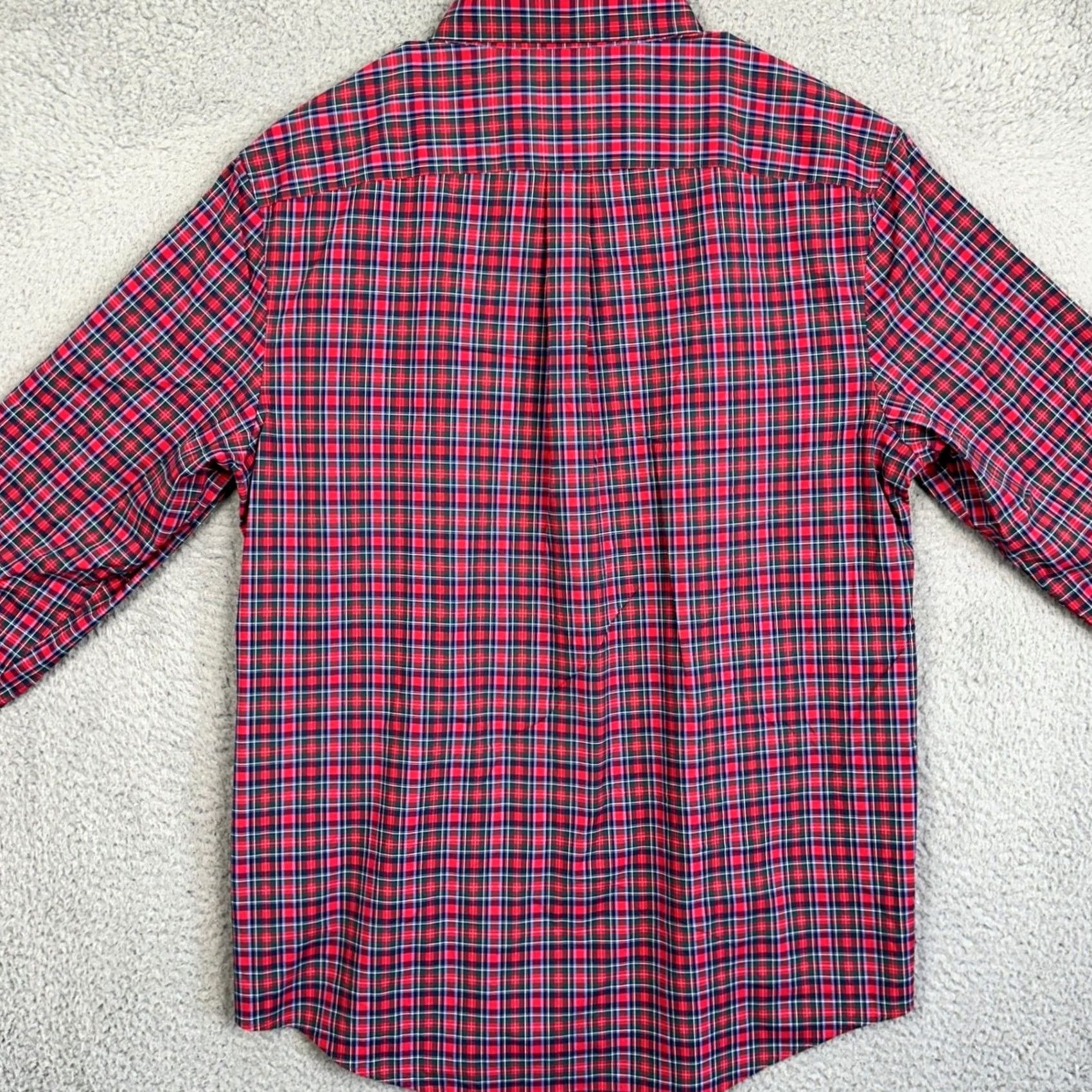 Vineyard Vines Vineyard Vines Shirt Men M Red Blue Plaid Button Up Performance Classic Fit Size US M / EU 48-50 / 2 - 3 Thumbnail