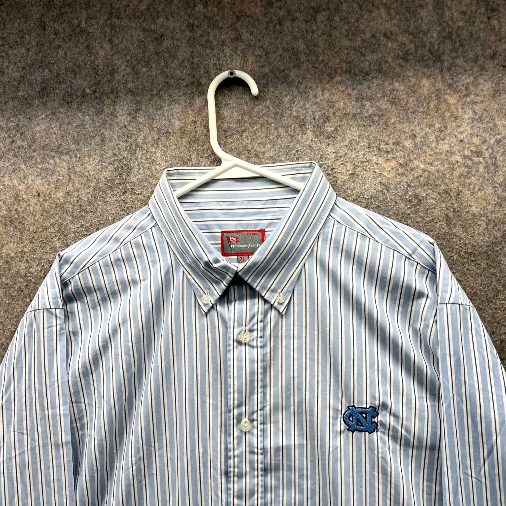 Vintage Pennington & Bailes Shirt Mens XL Blue Striped Button-Up Preppy Oxford Long Sleeve Size US XL / EU 56 / 4 - 7 Thumbnail