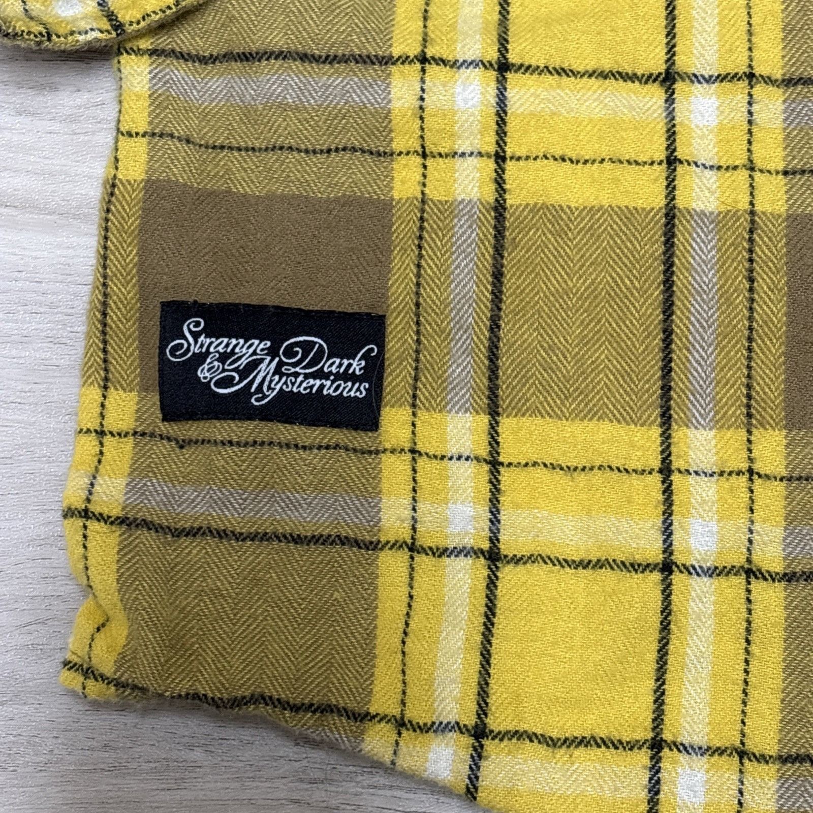 Other MR BALLEN Shirt Mens XL Yellow Black Plaid Flannel Strange D Size US XL / EU 56 / 4 - 8 Thumbnail