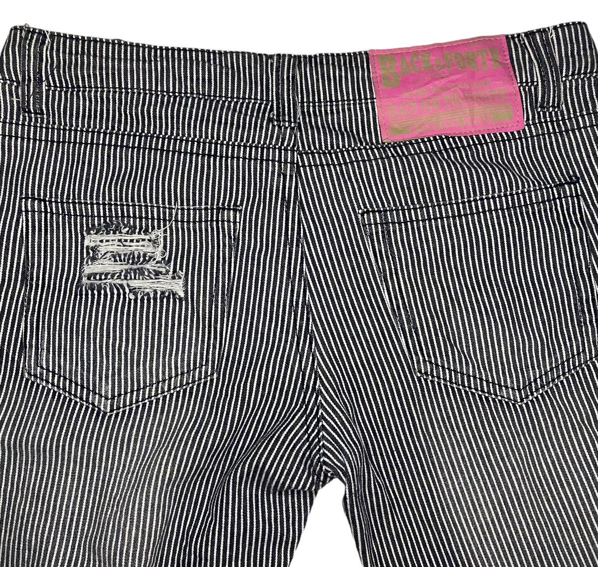 14th Addiction Japanese Brand Chip Clip Distressed Hickory Stripe Pant Size US 33 - 7 Thumbnail