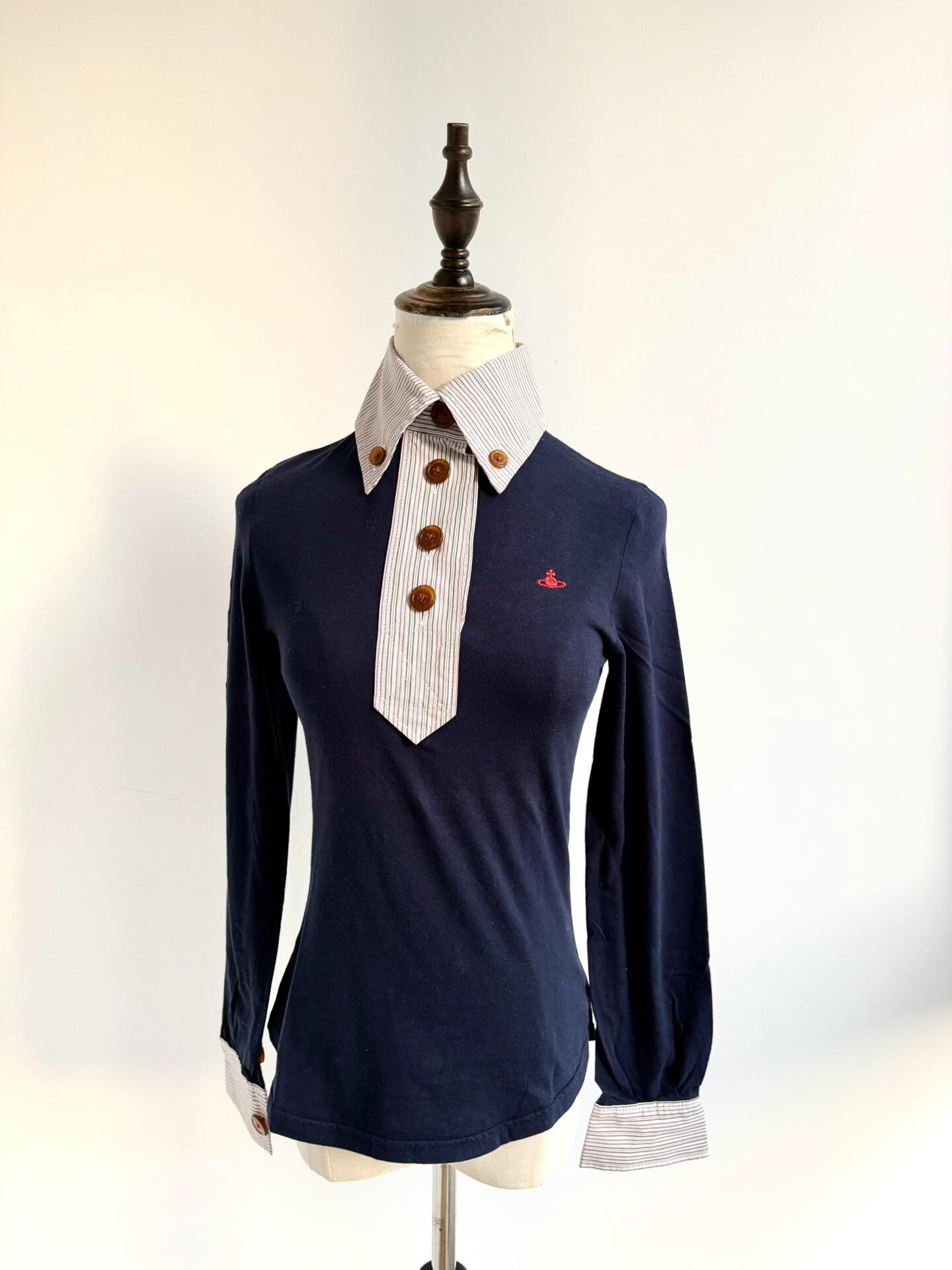 Vivienne Westwood vivienne westwood navy patterned button-up shirt Size M / US 6-8 / IT 42-44 - 1 Thumbnail