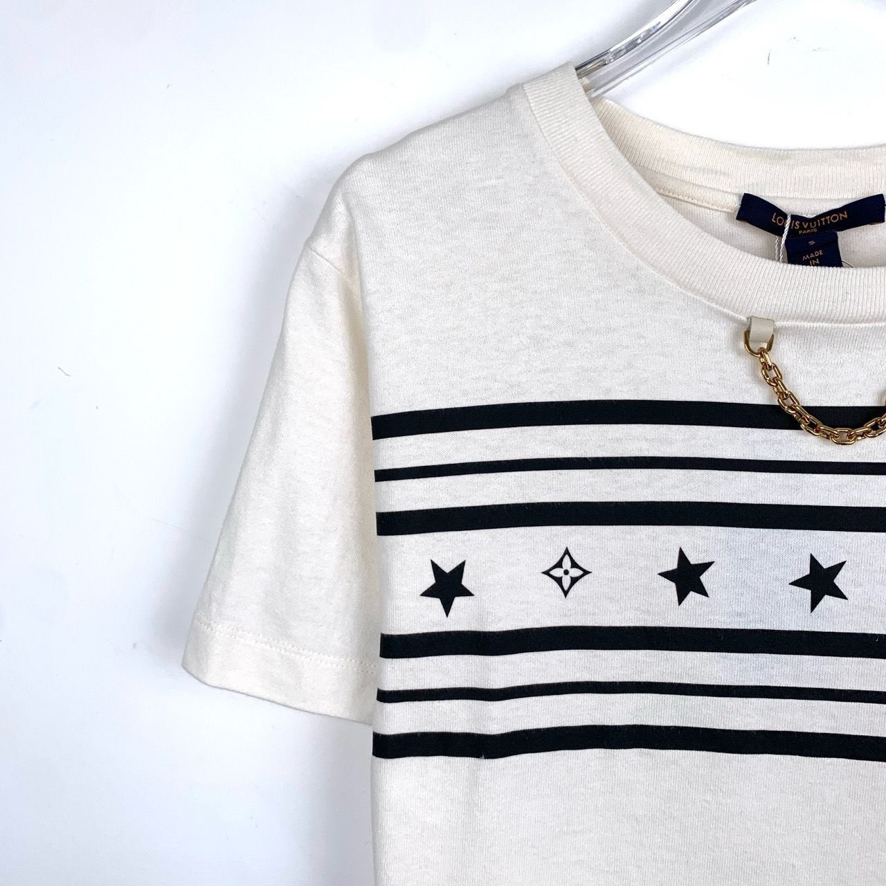 Louis Vuitton Louis Vuitton LV 22' Stars Series Logo Stripe Print White Co Size US S / EU 44-46 / 1 - 6 Thumbnail