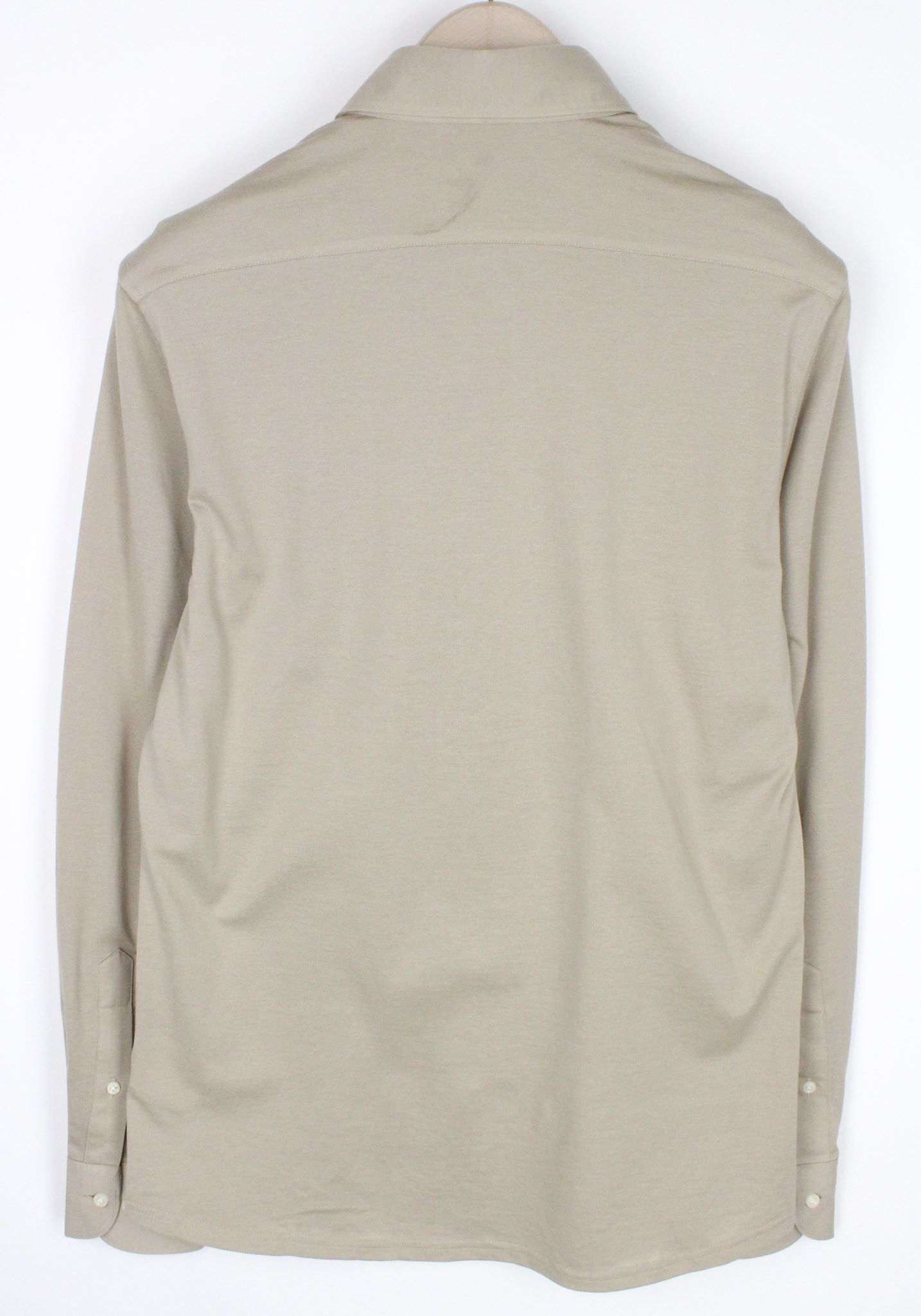 Suitsupply 39/ 15 1/2/40/ 15 3/4 Beige Extra Slim Cotton Polo 72431 Size 40R - 2 Thumbnail
