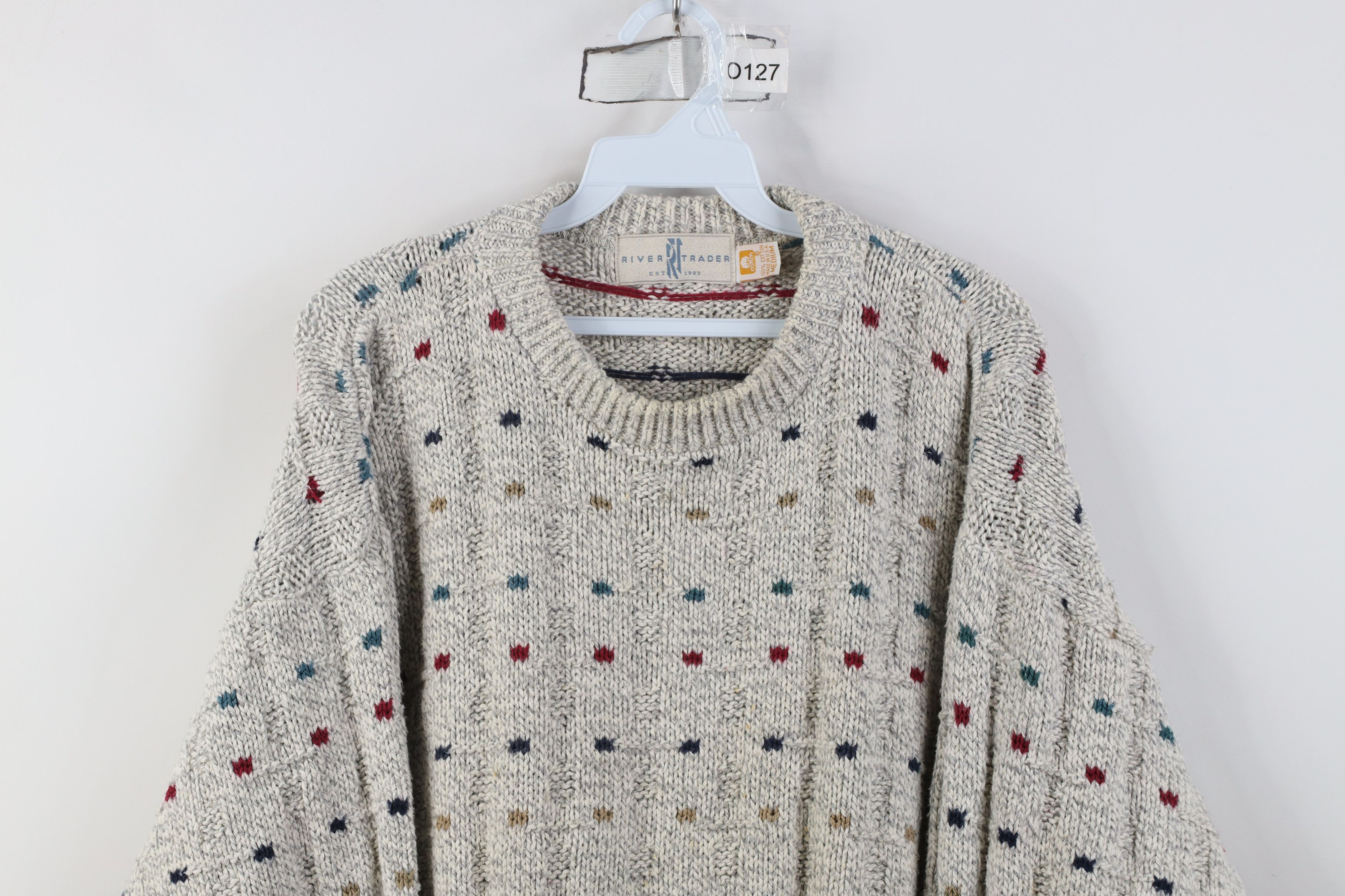 Vintage Vintage 90s Streetwear Chunky Cotton Knit Sweater USA Size US M / EU 48-50 / 2 - 2 Thumbnail
