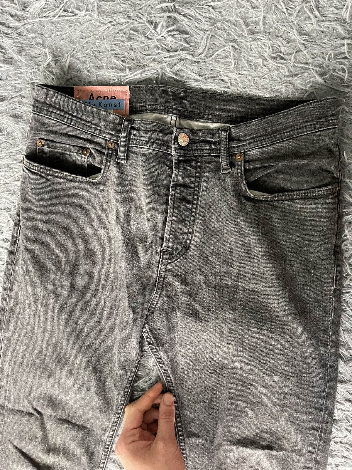 Acne Studios Acne Studios avant garde skinny fit graphite jeans denim Size US 32 / EU 48 - 6 Thumbnail