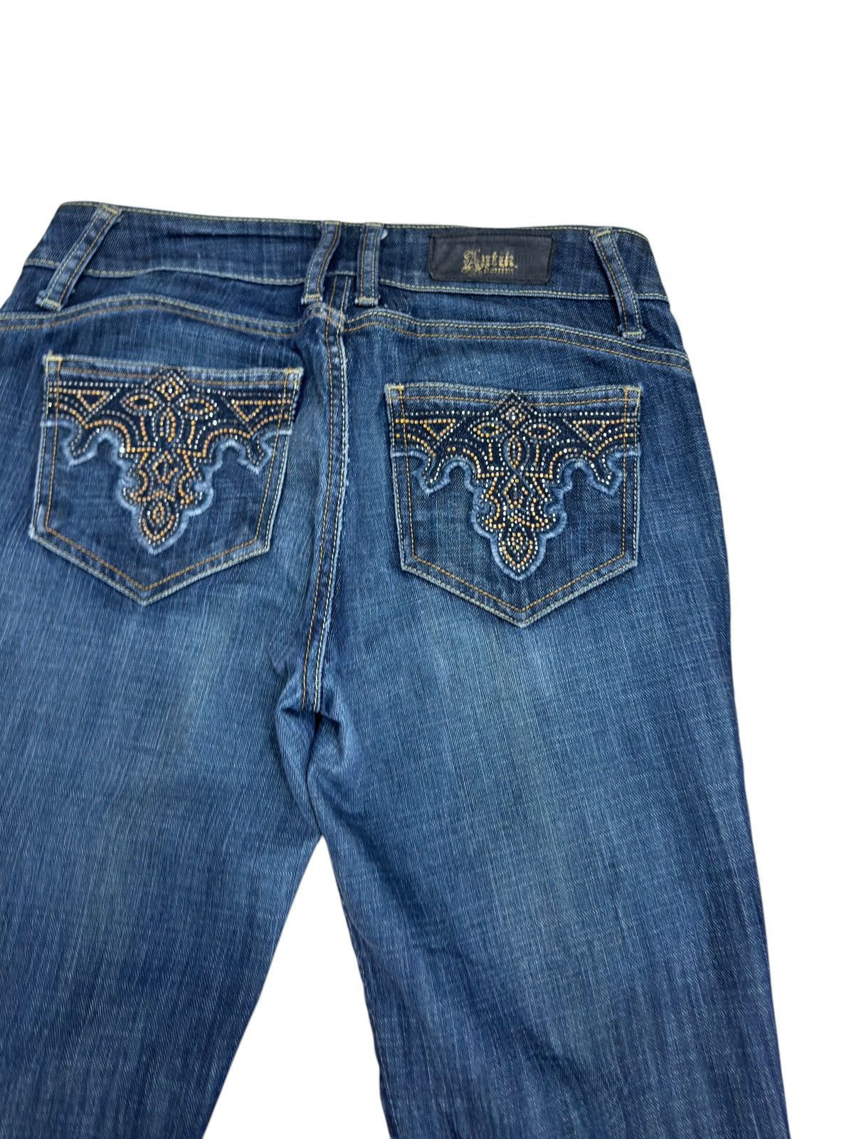 If Six Was Nine Vintage Bootcut Antik Denim Swarovski Back Pockets Size 28" / US 6 / IT 42 - 11 Thumbnail