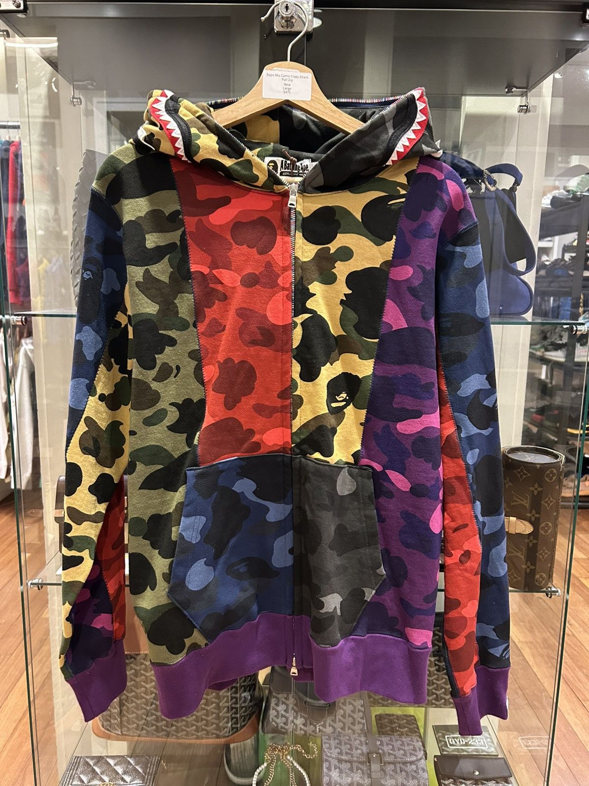 Bape BAPE ABC CAMO CRAZY SHARK FULL ZIP HOODIE | Grailed