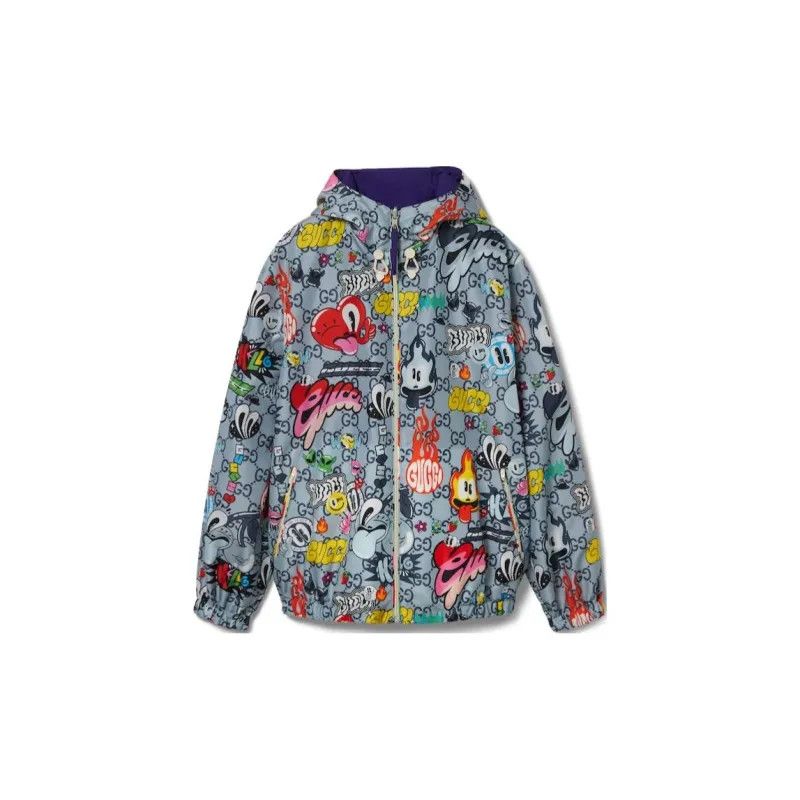 Gucci o1mt1gz0325 Reversible Cotton Ripstop Jacket in Purple Size US S / EU 44-46 / 1 - 2 Thumbnail