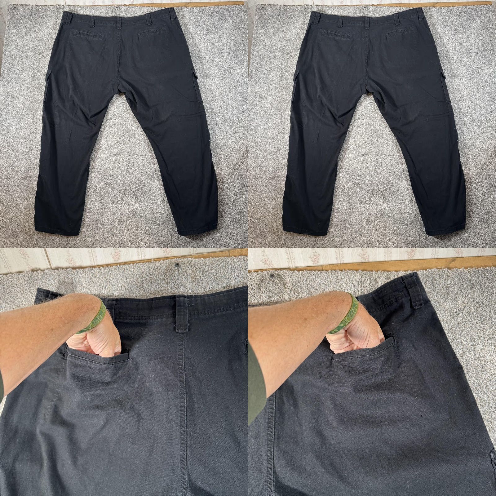 Wrangler Wrangler Cargo Pants Mens 44x30 Black Relaxed Fit Stretch Work Utility Pockets Pants Size US 44 / EU 60 - 9 Thumbnail
