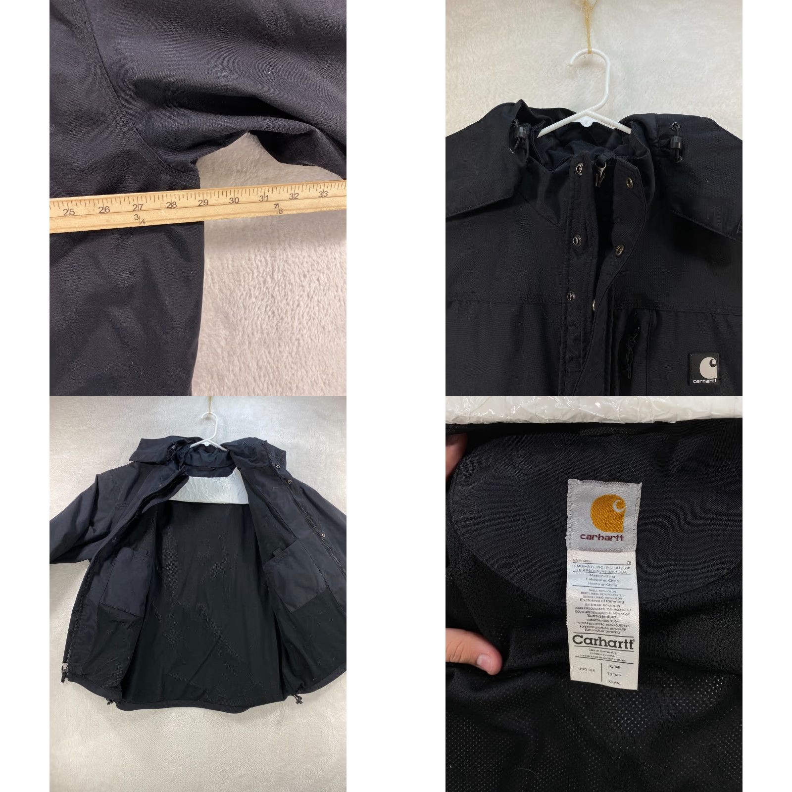 Carhartt VINTAGE Carhartt Jacket Shoreline Waterproof Breathable Hooded XL Tall Black Storm Defender - Men - Big & Tall - Black Weatherproof Jacket Size US XL / EU 56 / 4 - 8 Thumbnail