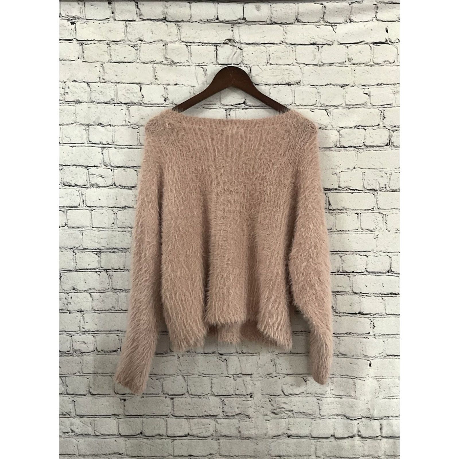 Pinko Wearing Your Heart On Your Sleeve Womens Pink Pullover Cardigan Sweater M Size Pullover Knit Tight-Knit Solid Casual Womens Size M / US 6-8 / IT 42-44 - 2 Thumbnail
